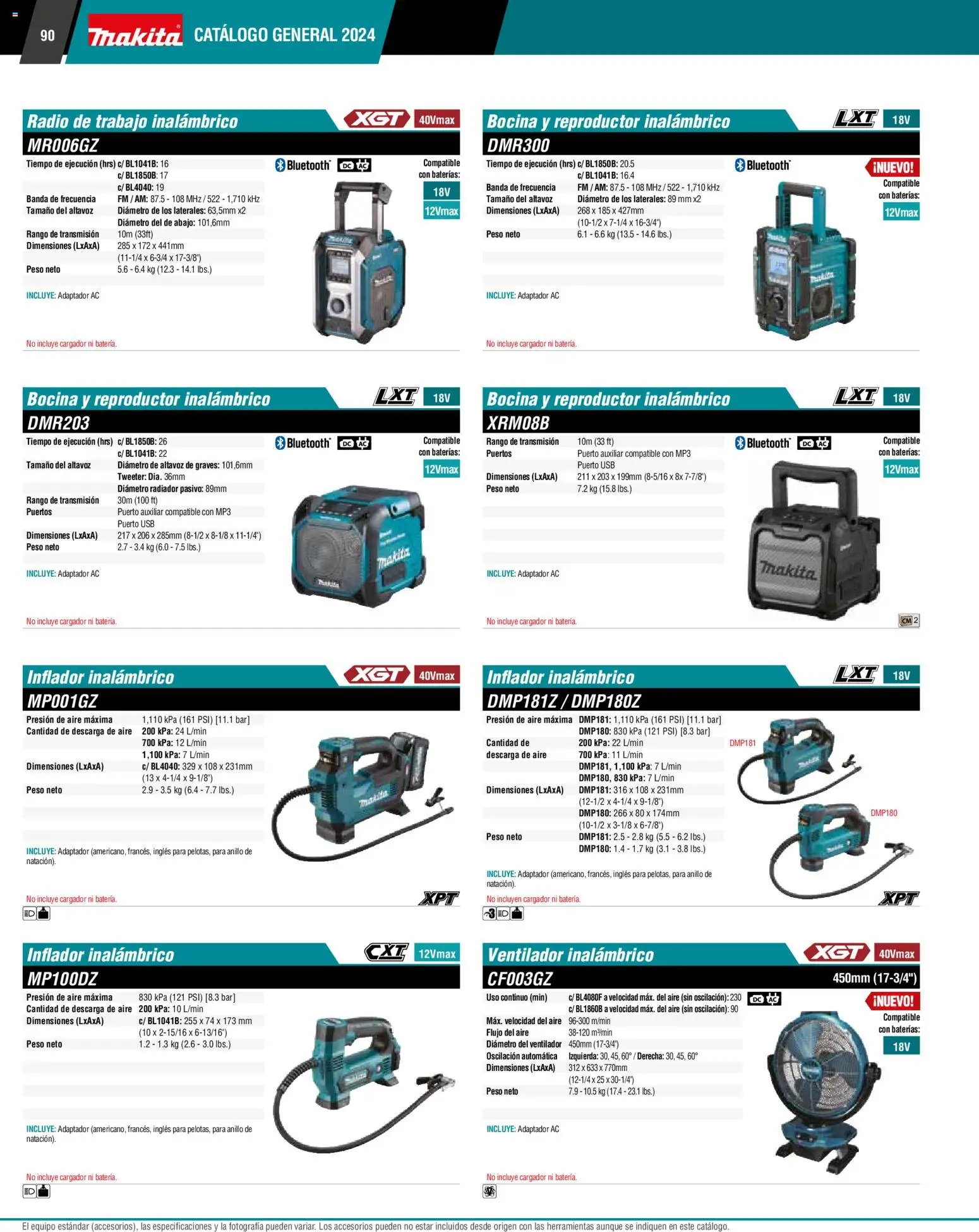 Nuevas ofertas de Makita válidas en toda la República Mexicana desde el 01.01.2024. ¡Encuentra las mejores ofertas en Makita catálogo General! | Página: 90 | Productos: Mp3, Cargador, Adaptador, Anillo