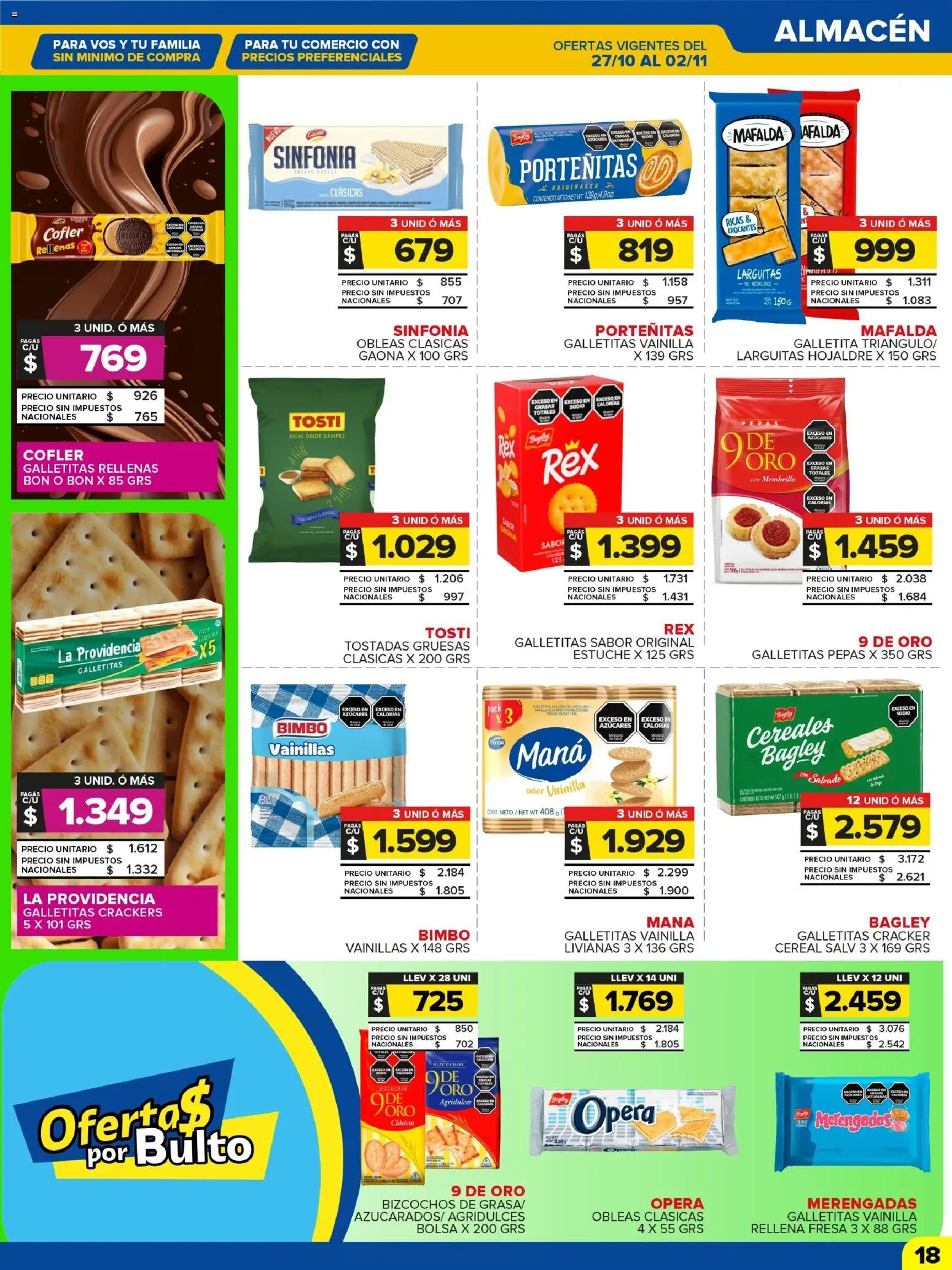 Carrefour Maxi catálogo │ válido desde el 27.10.2025 | Página: 18 | Productos: Galletitas, Estuche, Cereales, Bizcochos