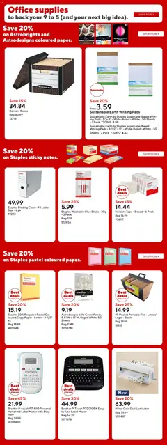 Preview of Staples weekly flyer / circulaire from shop Staples valid from 13.03.2026 | Page: 14 | Products: Case, Laminator, Box