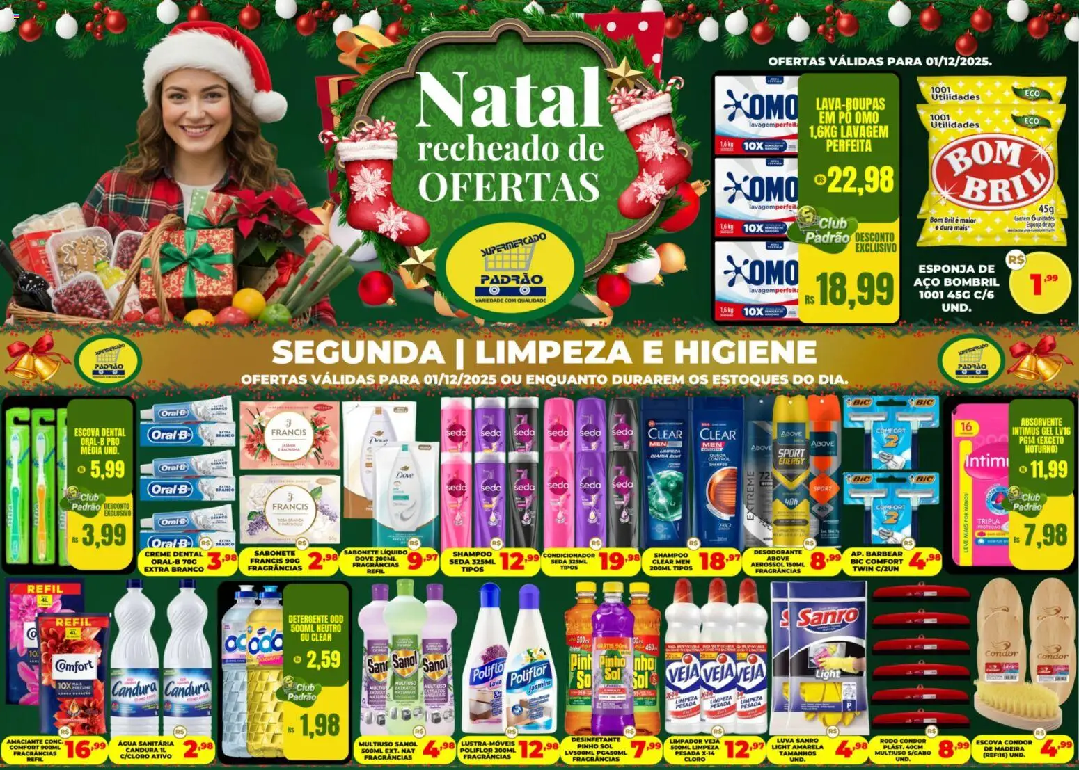 Supermercado Padrão Folheto - válido de 01.12.2025 | Página: 1 | Produtos: Pó, Dove, Amaciante, Desinfetante