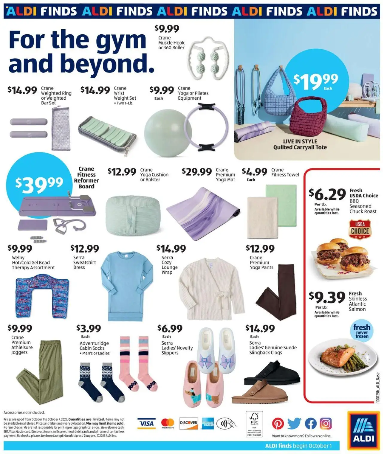 Aldi In Store Ad - valid from 01.10.2025 | Page: 2 | Products: Hook, Socks, Cushion, Dress