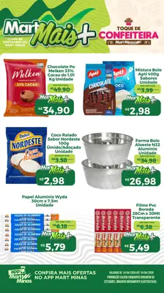 Mart Minas ofertas Confeiteira - Pré-Visualização do folheto da loja Mart Minas, válido de 14.04.2026