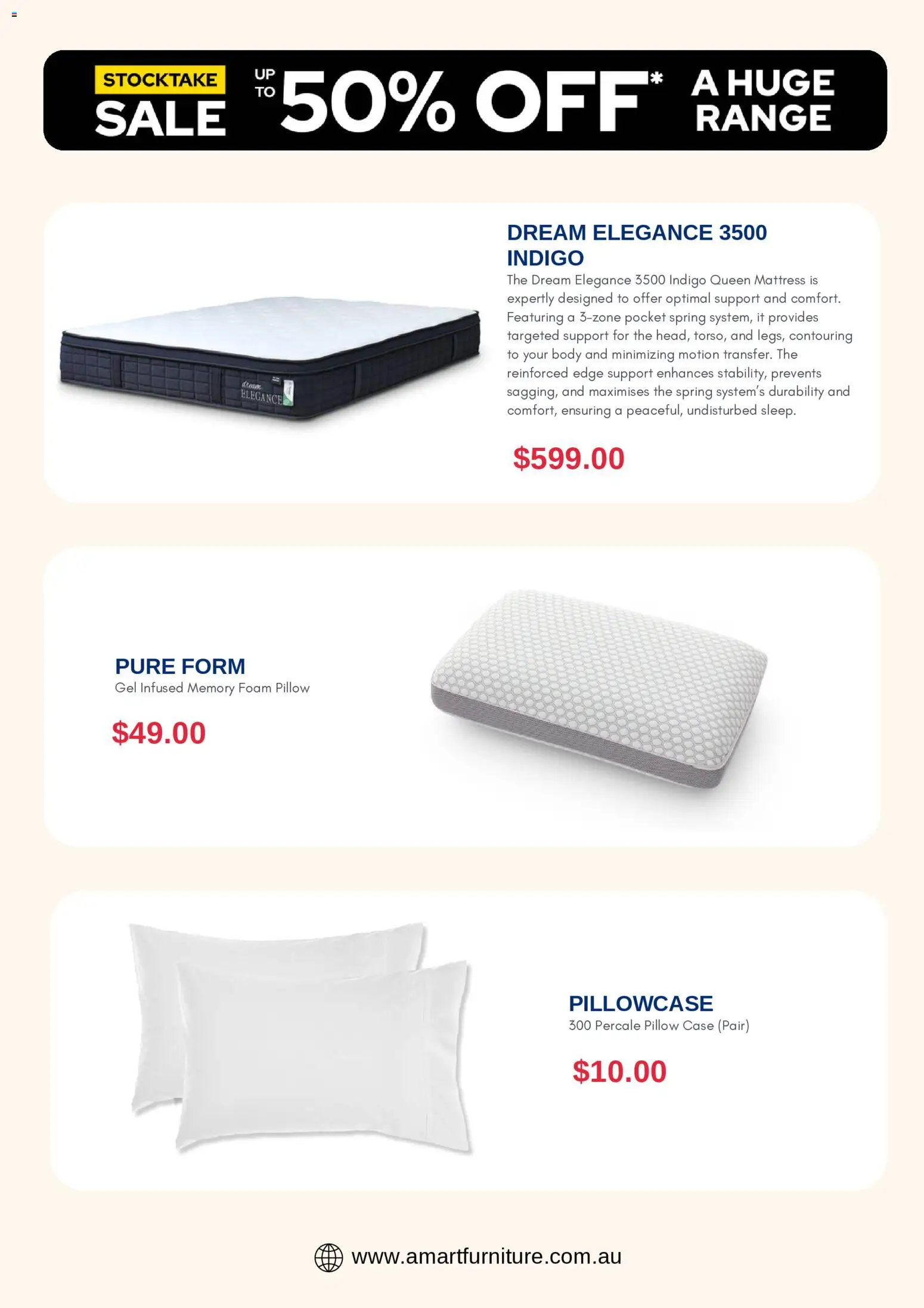 Amart Furniture catalogue - valid from 30.01.2026 | Page: 5 | Products: Case, Mattress, Pillow