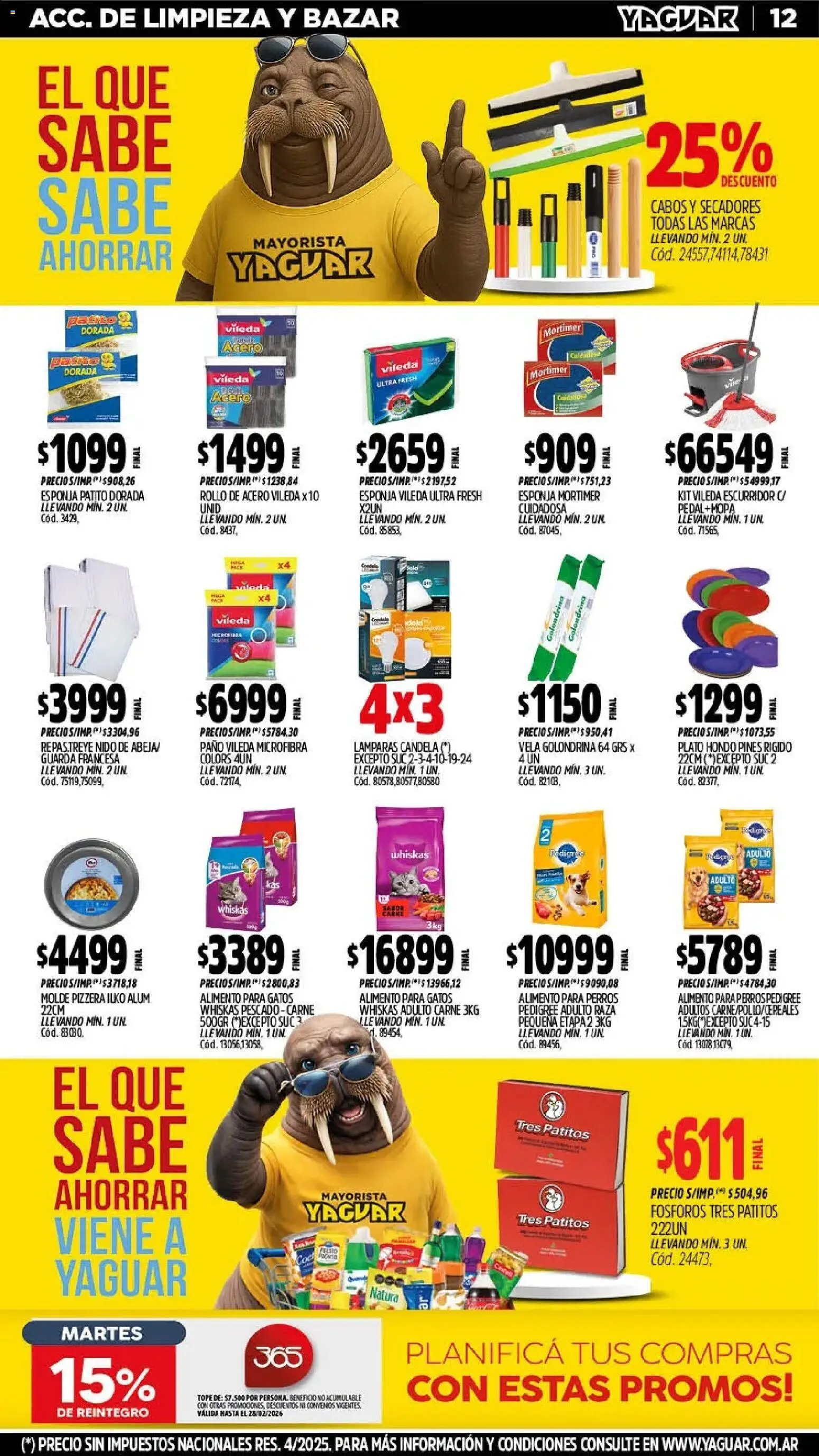 Yaguar - Oferta Semanal Mar del Plata │ válido desde el 09.02.2026 | Página: 11 | Productos: Vela, Pizzera, Molde, Escurridor
