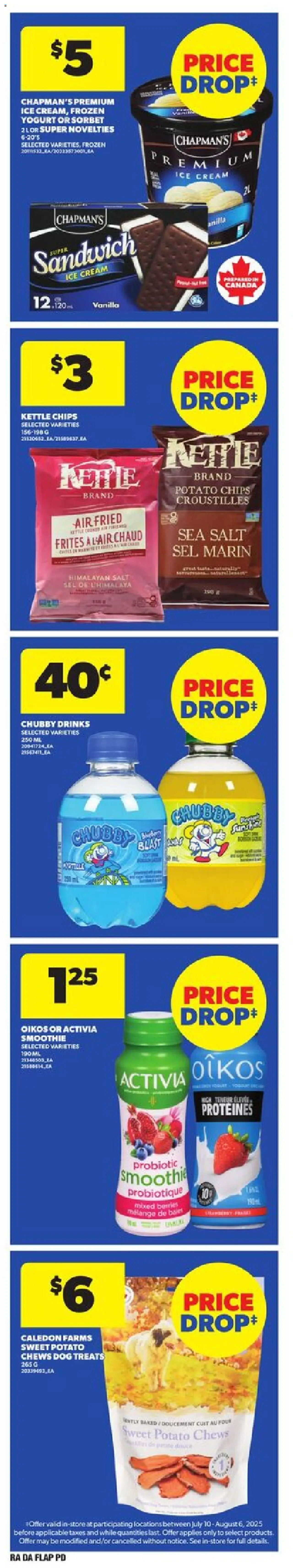 Atlantic Superstore flyer valid from 31.07.2025 | Page: 16 | Products: Chips, Cream, Kettle, Yogurt