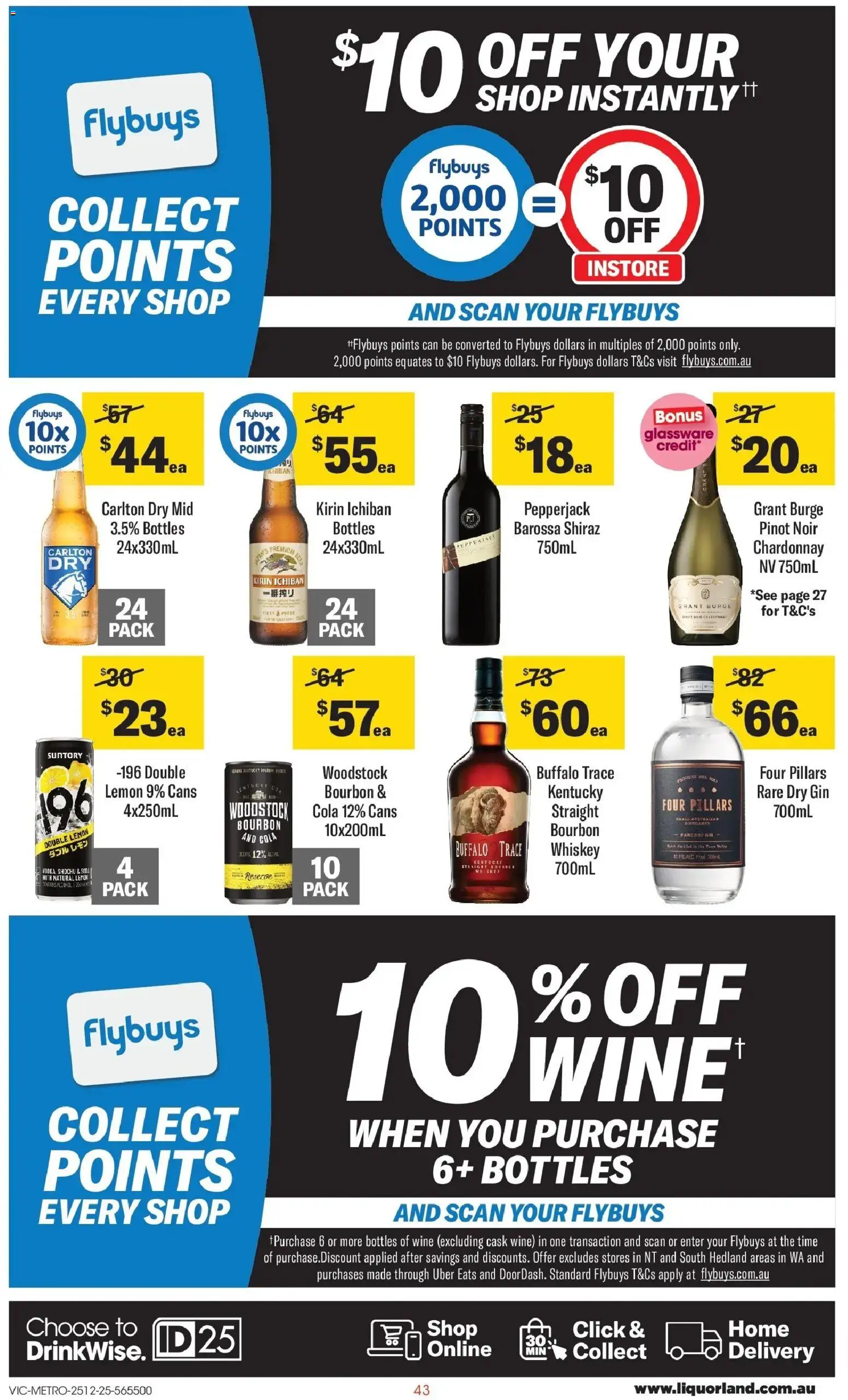 Coles catalogue - valid from 25.12.2025 | Page: 43 | Products: Glassware, Wine, Bourbon, Gin