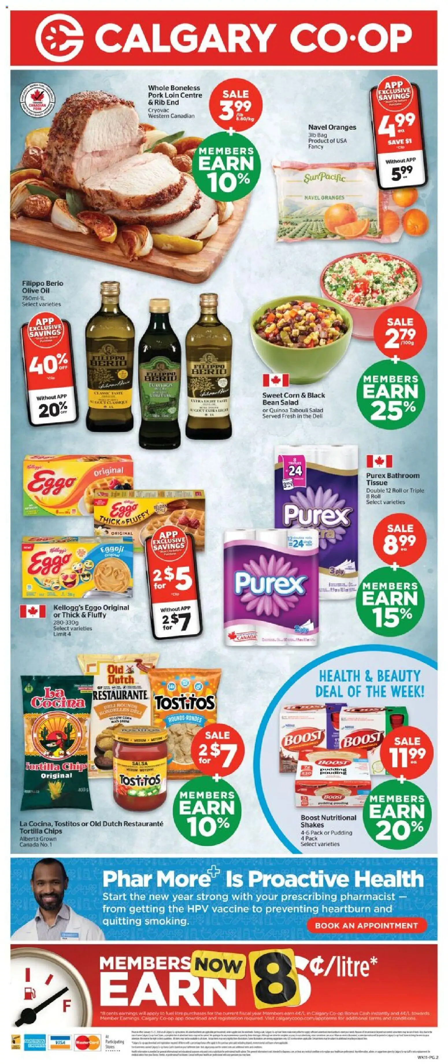 Calgary Co-op flyer valid from 15.01.2026 | Page: 2 | Products: Chips, Salad, Bag, Oil