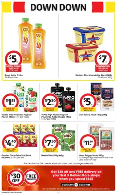 Preview of Coles catalogue  - valid from 29.04.2026 | Page: 17 | Products: Yoghurt, Salami, Juice, Meat