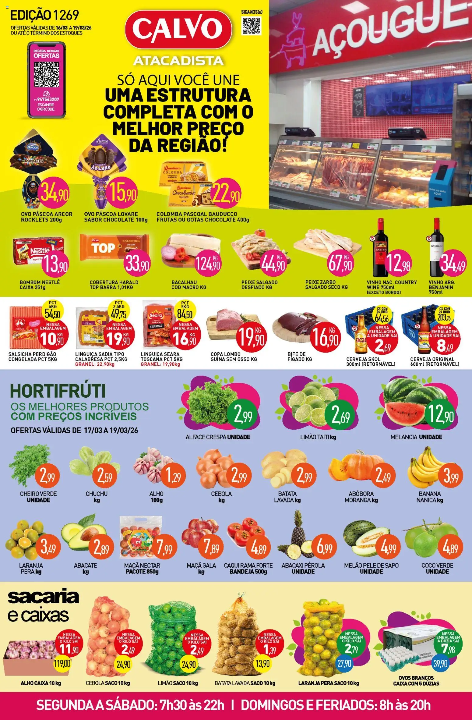 Calvo Atacadista Folheto - válido de 16.03.2026 | Página: 1 | Produtos: Bacalhau, Ovos, Cerveja, Copa