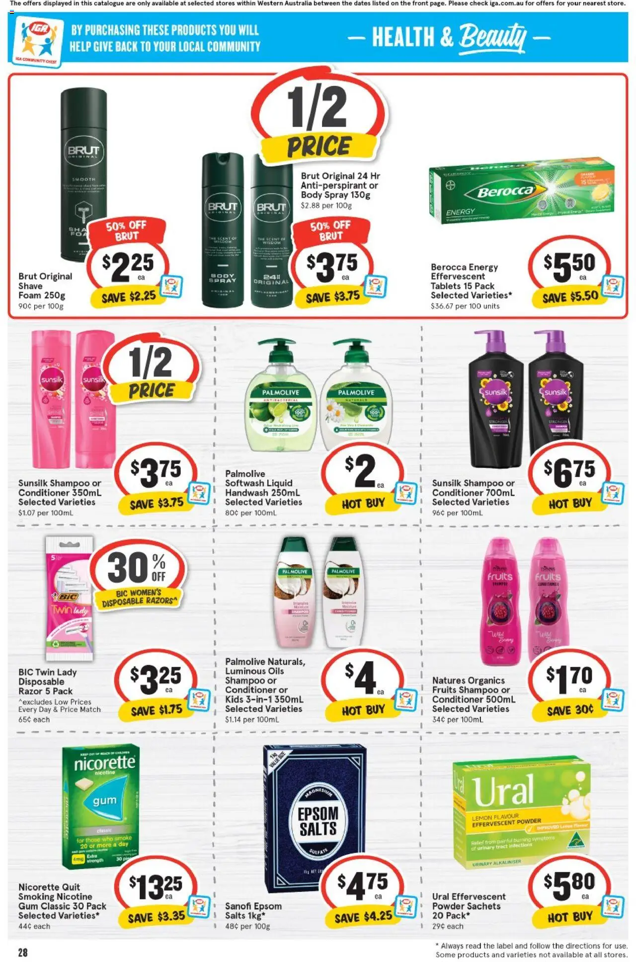 IGA catalogue - valid from 06.08.2025 | Page: 28 | Products: Deodorant, Toothpaste, Mouthwash, Cream