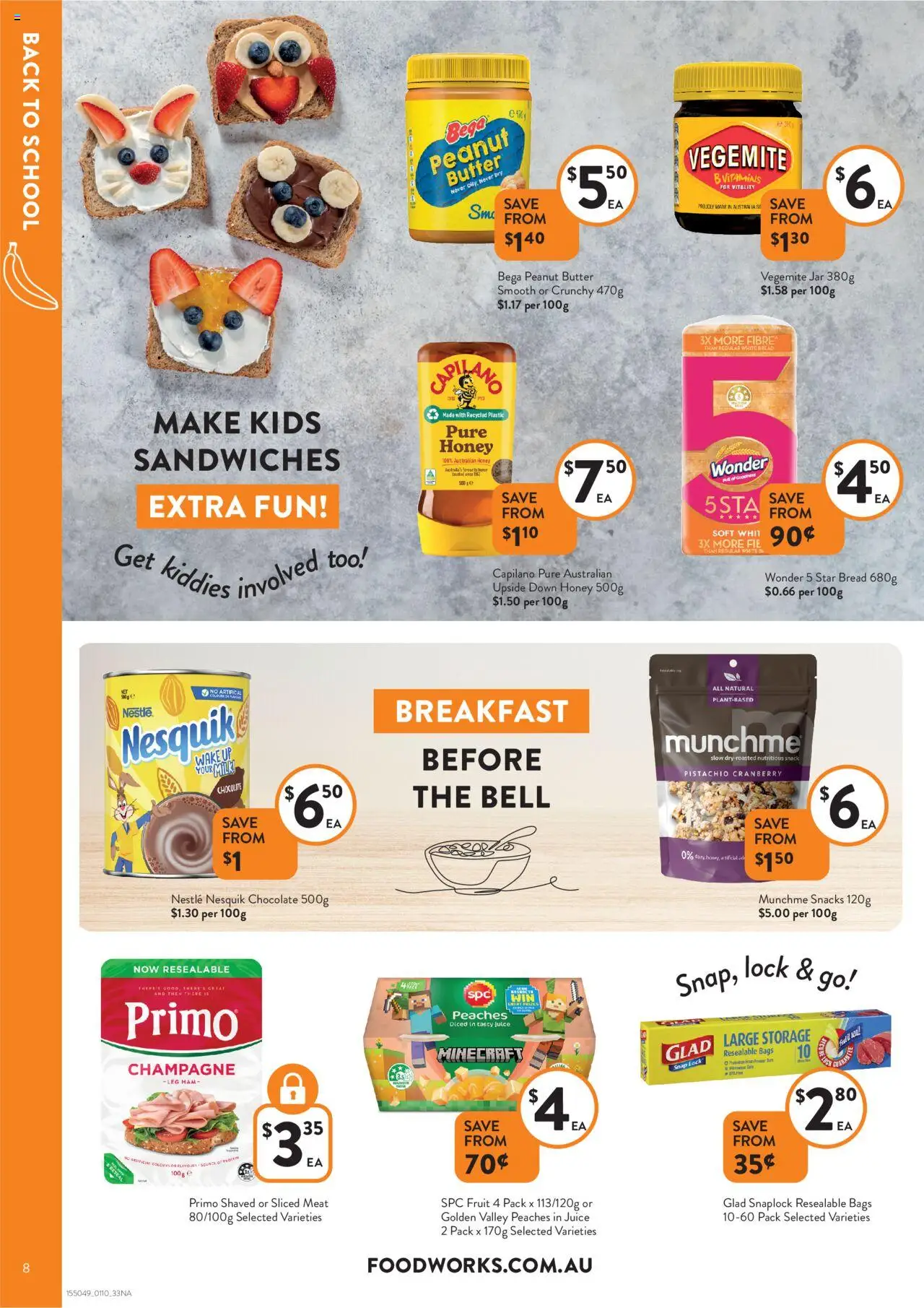 Foodworks catalogue - valid from 01.10.2025 | Page: 8 | Products: Butter, Ham, Juice, Vegemite