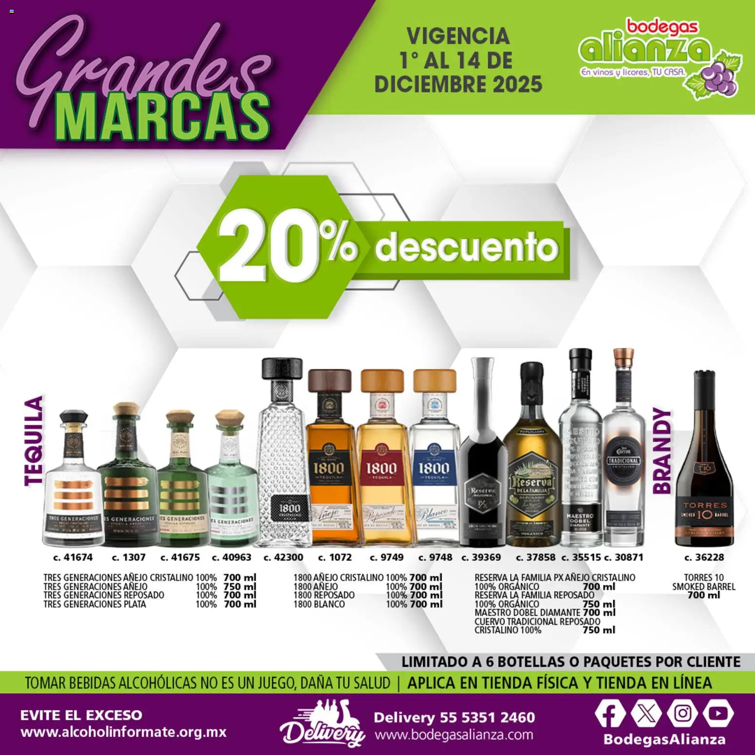 Nuevas ofertas de Bodegas Alianza válidas en toda la República Mexicana desde el 01.12.2025. ¡Encuentra las mejores ofertas en Bodegas Alianza catálogo Grandes Marcas! | Página: 8 | Productos: Tequila