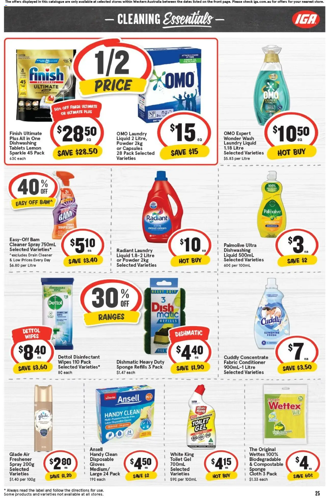 IGA catalogue - valid from 08.10.2025 | Page: 28 | Products: Cleaner, Conditioner, Gloves, Multipurpose