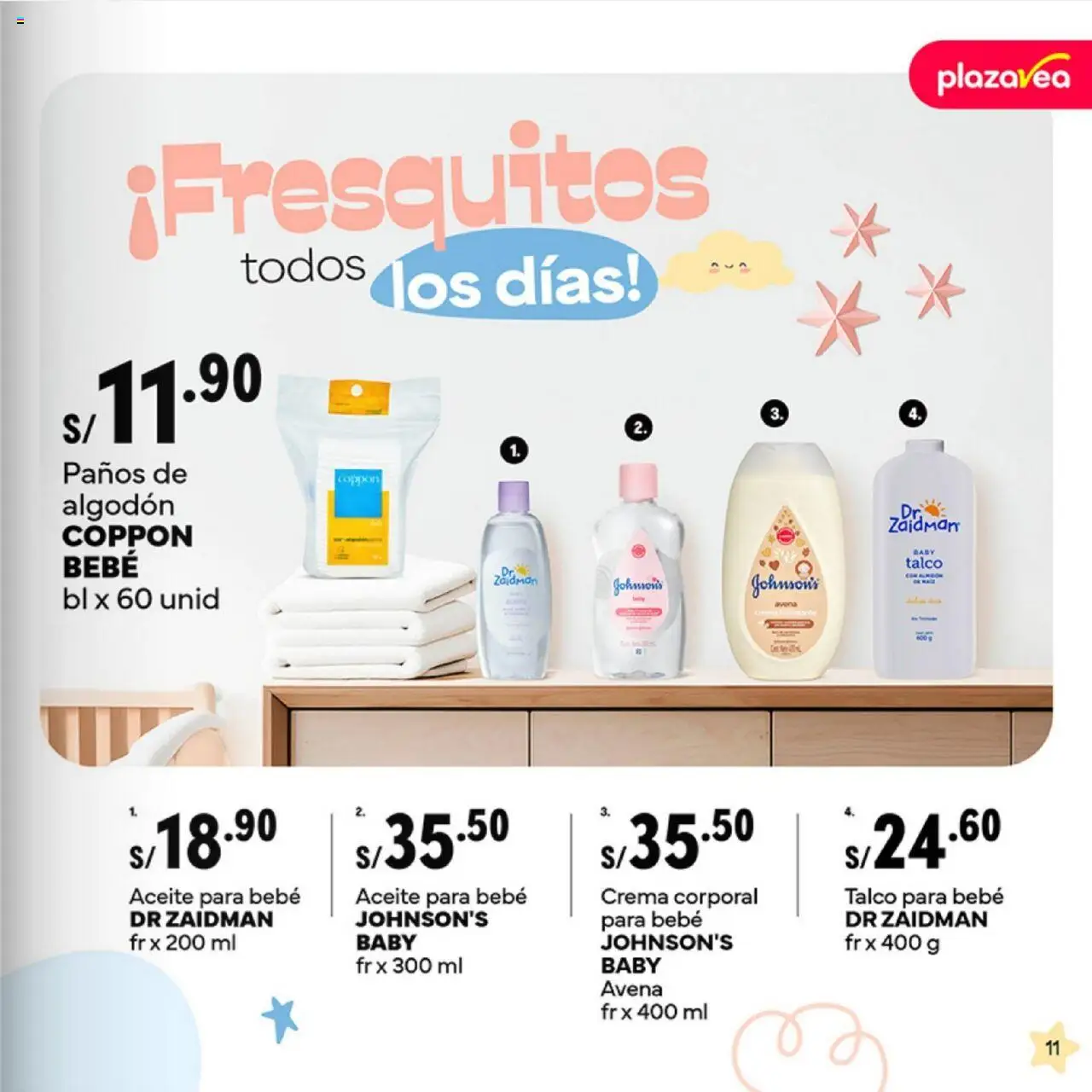 Catálogo Plaza Vea válido desde 20.10.2025 | Página: 11 | Productos: Aceite, Crema, Avena