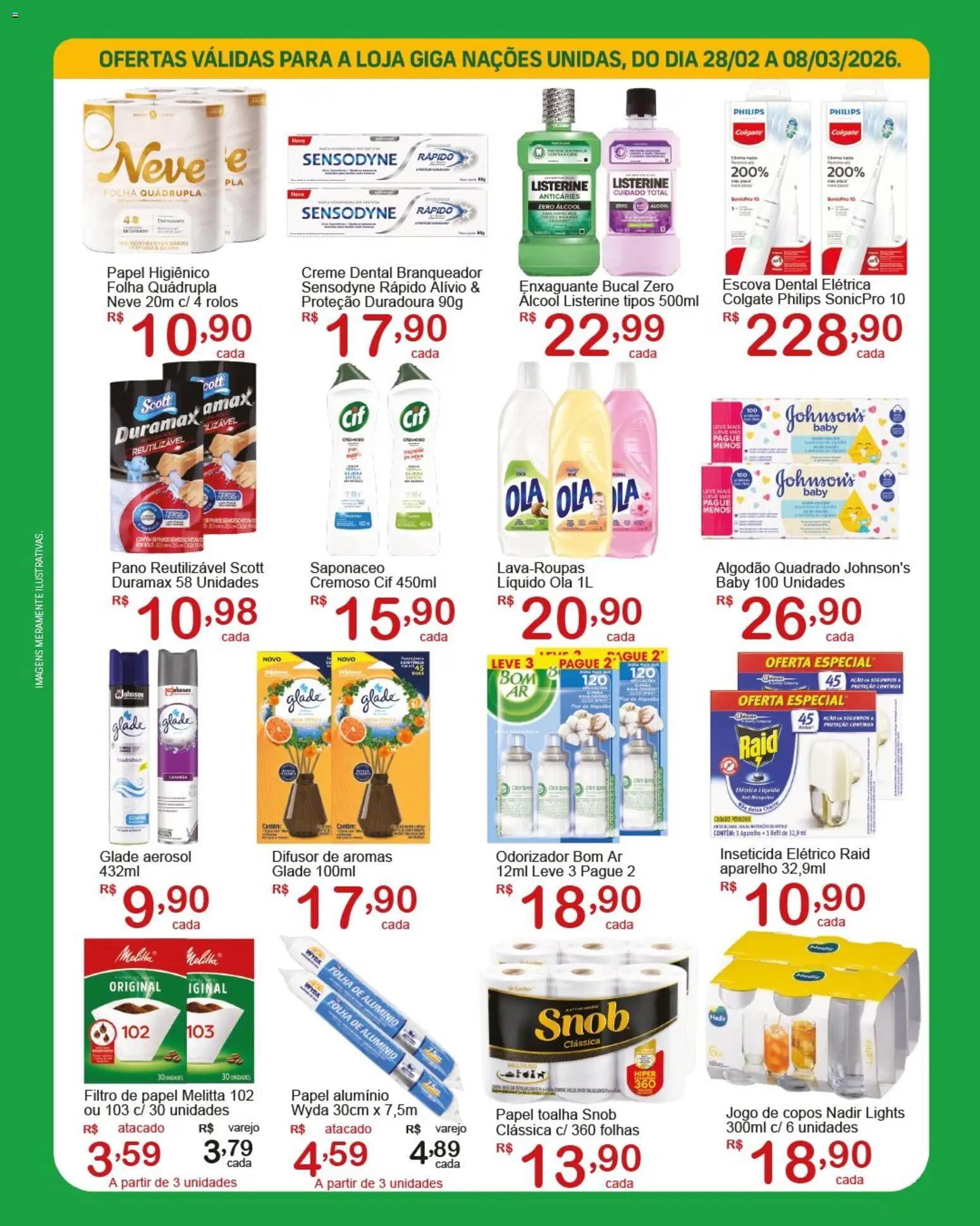 GIGA Atacado Folheto - válido de 28.02.2026 | Página: 7 | Produtos: Difusor, Escova, Enxaguante bucal, Copos