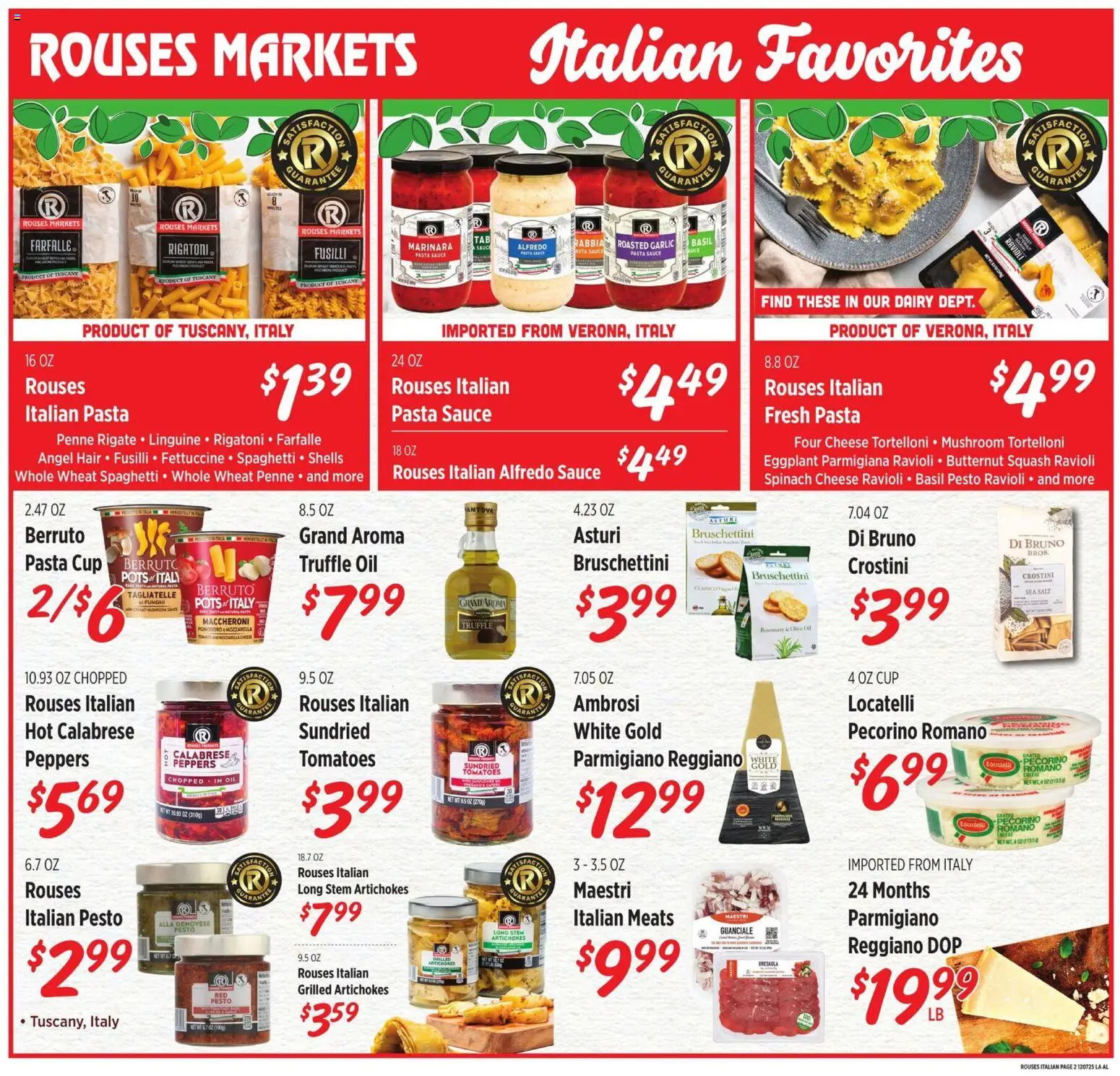 Rouses Monthly Ad - valid from 03.12.2025 | Page: 2 | Products: Spinach, Oil, Tomatoes, Sauce