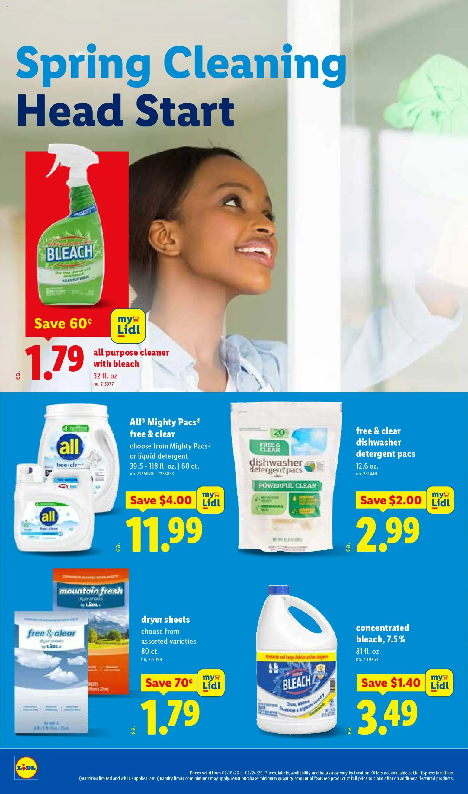 Lidl Weekly Ad - valid from 18.02.2026 | Page: 18 | Products: Detergent, Dryer, Dishwasher