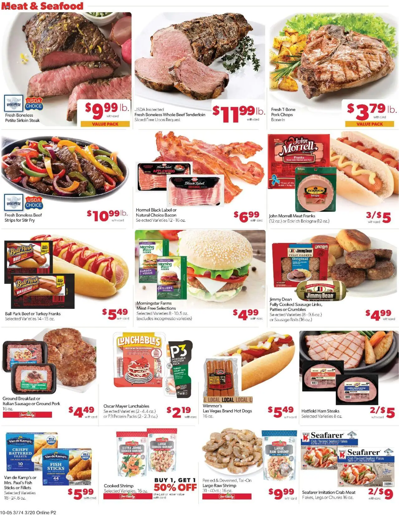 Family Fare Weekly Ad - IA - valid from 05.10.2025 | Page: 9 | Products: Ham, Seafood, Sausage, Hot Dogs
