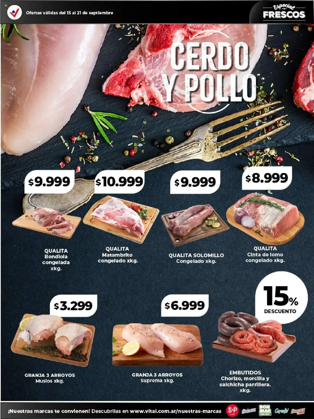 Vital - Especial de frescos - Posadas │ válido desde el 30.09.2025 | Página: 3 | Productos: Cinta, Pollo, Salchicha, Té