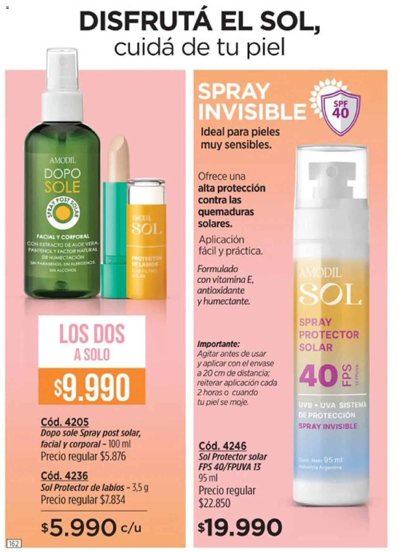 Catálogo Amodil Campaña 16 │ válido desde el 01.10.2025 | Página: 162 | Productos: Protector solar, Uva