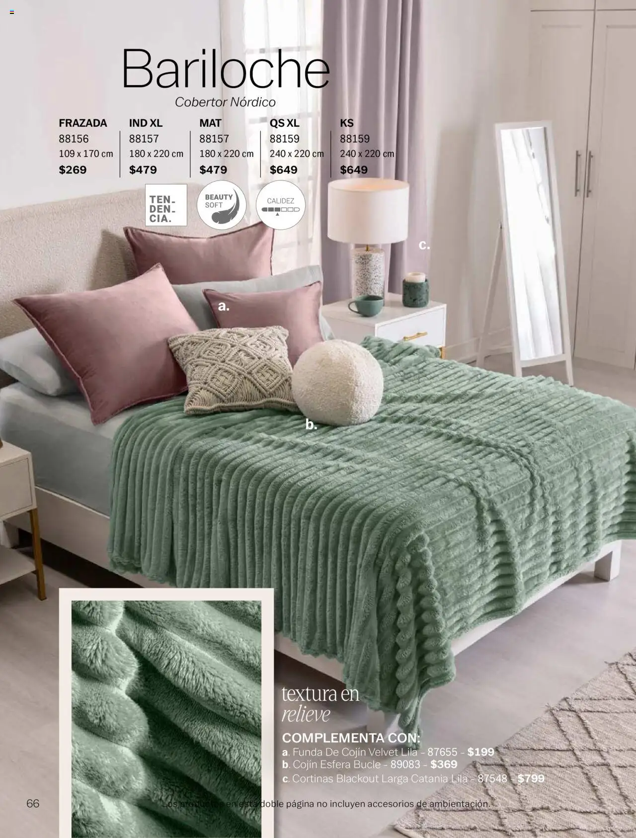 Nuevas ofertas de Vianney válidas en toda la República Mexicana desde el 15.08.2025. ¡Encuentra las mejores ofertas en Vianney - Catálogo Invierno! | Página: 68 | Productos: Cobertor, Funda, Cortinas