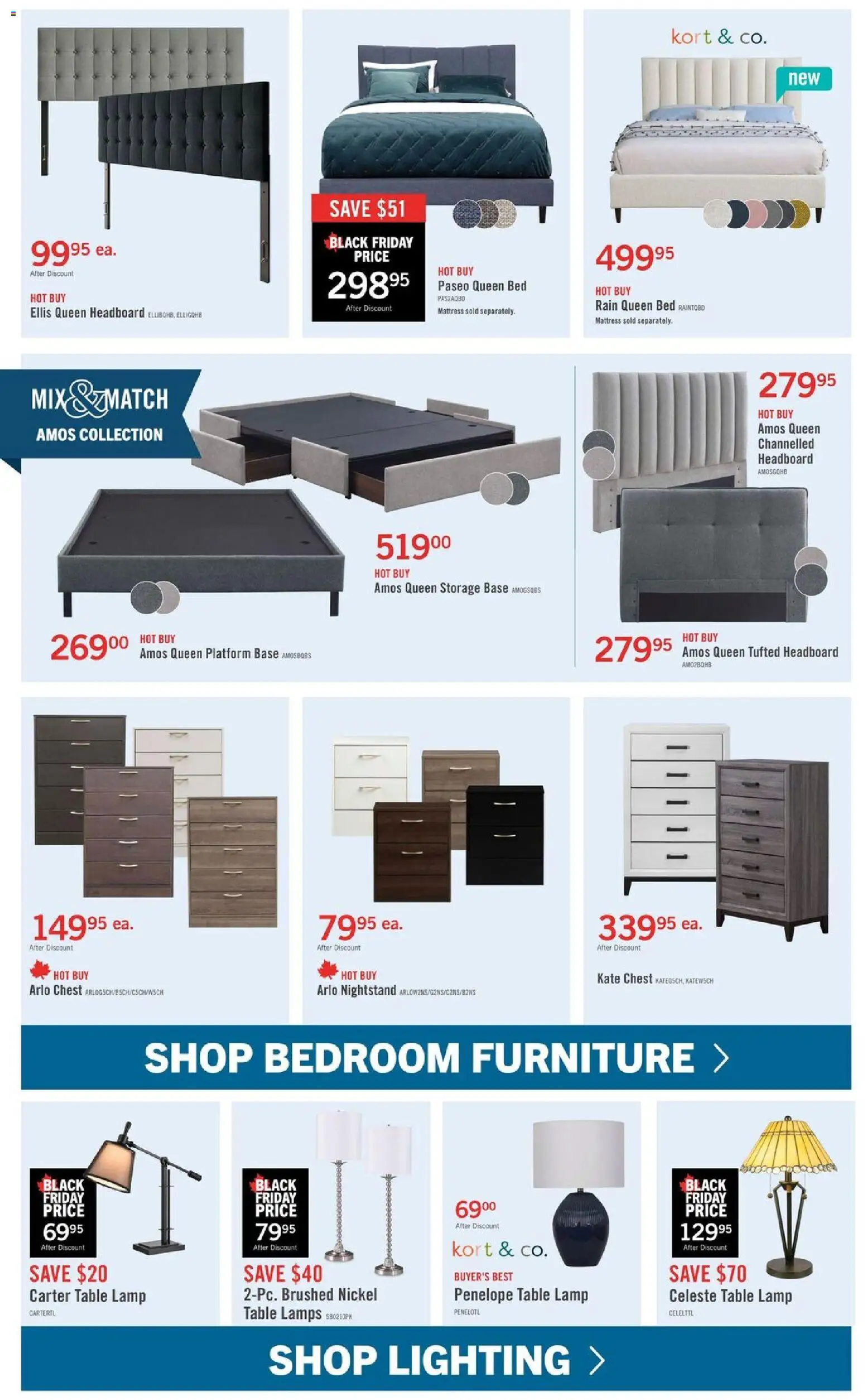 The Brick flyer valid from 21.11.2025 | Page: 8 | Products: Bed, Mattress, Table, Lamp