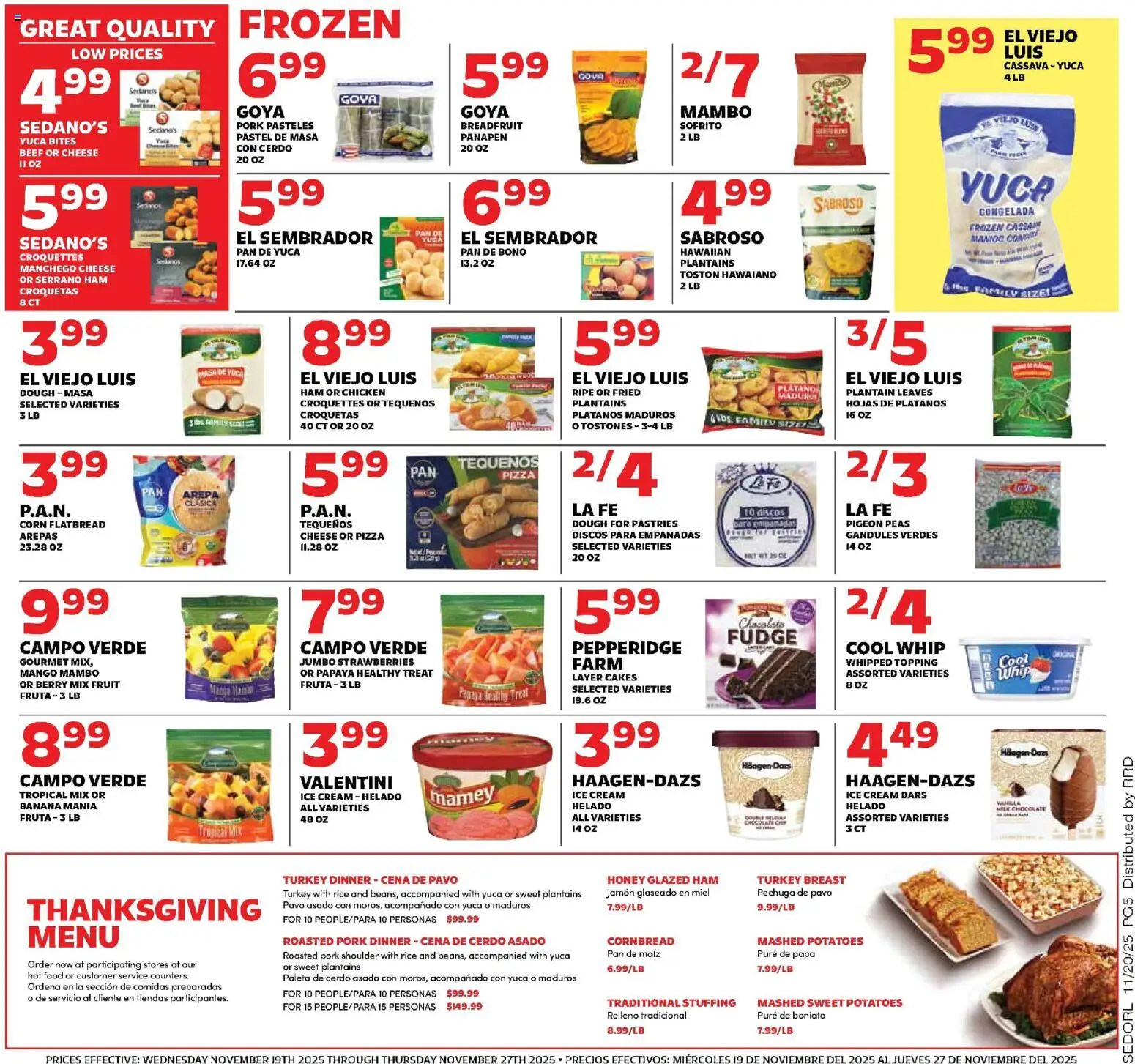 Sedano's Weekly Ad - valid from 19.11.2025 | Page: 5 | Products: Pan, Milk, Strawberries, Potatoes