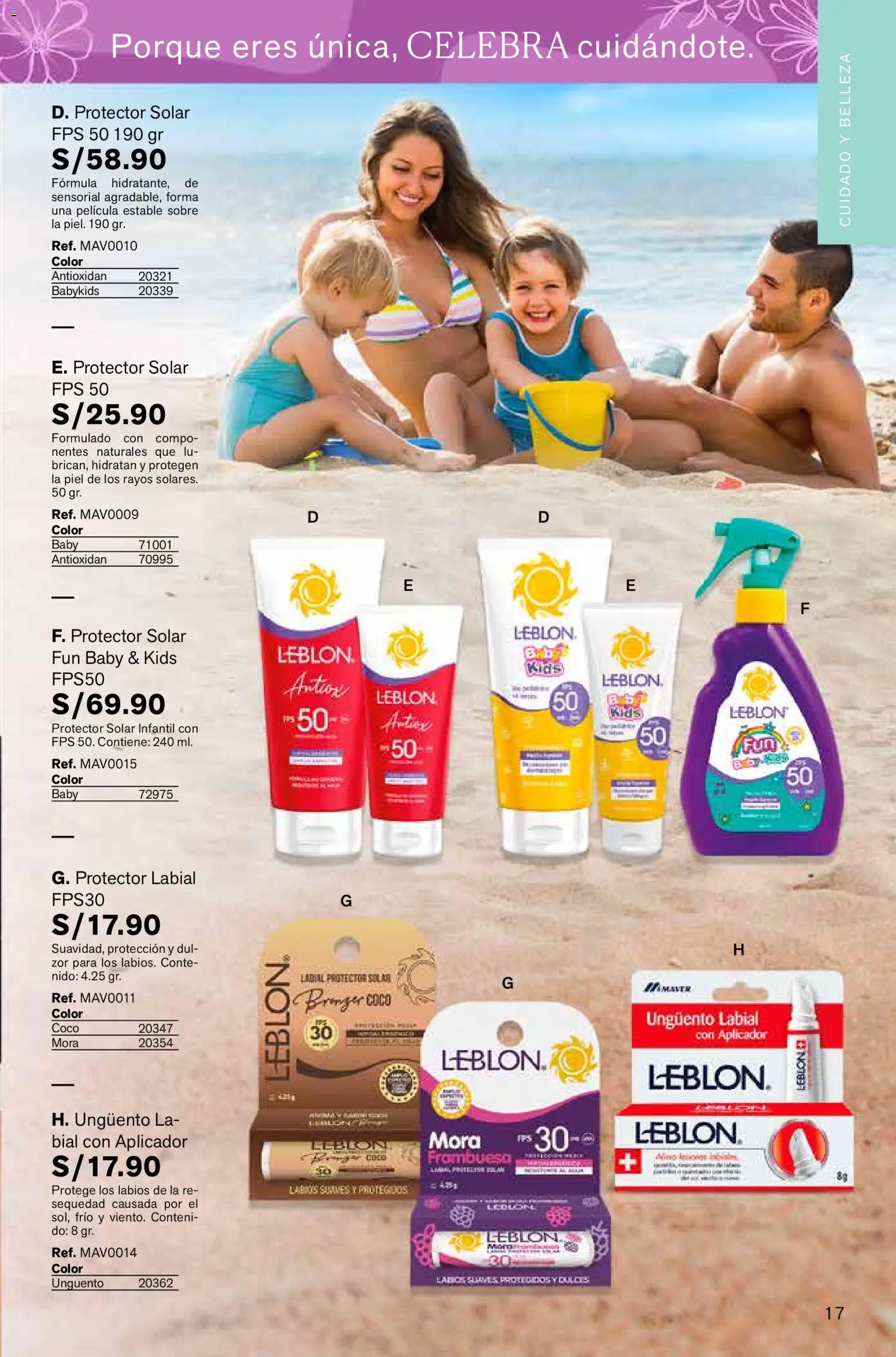 Catálogo Leonisa válido desde 06.03.2026 | Página: 17 | Productos: Protector solar