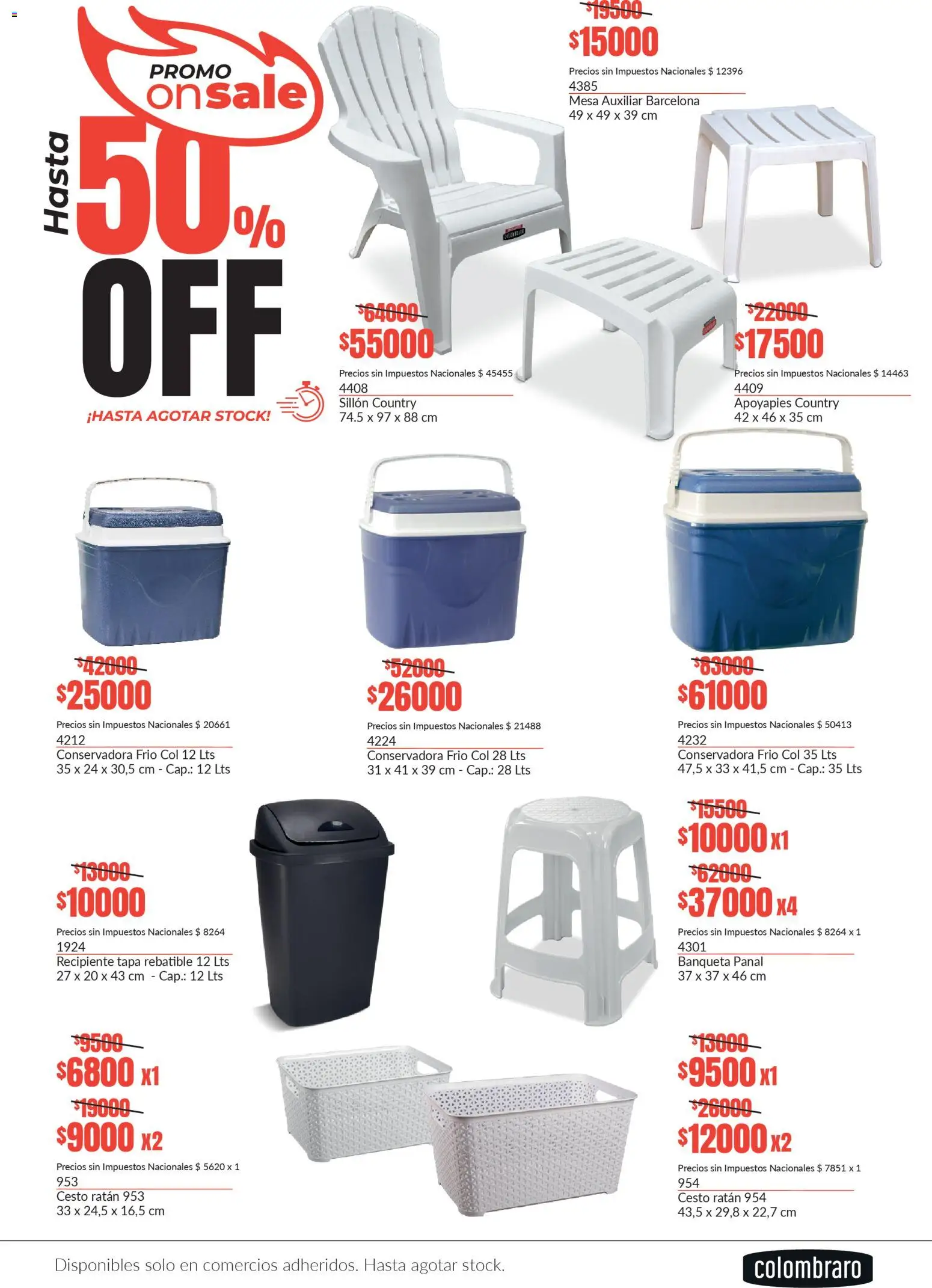 Colombraro catálogo │ válido desde el 13.01.2026 | Página: 1 | Productos: Conservadora, Banqueta, Sillón, Mesa