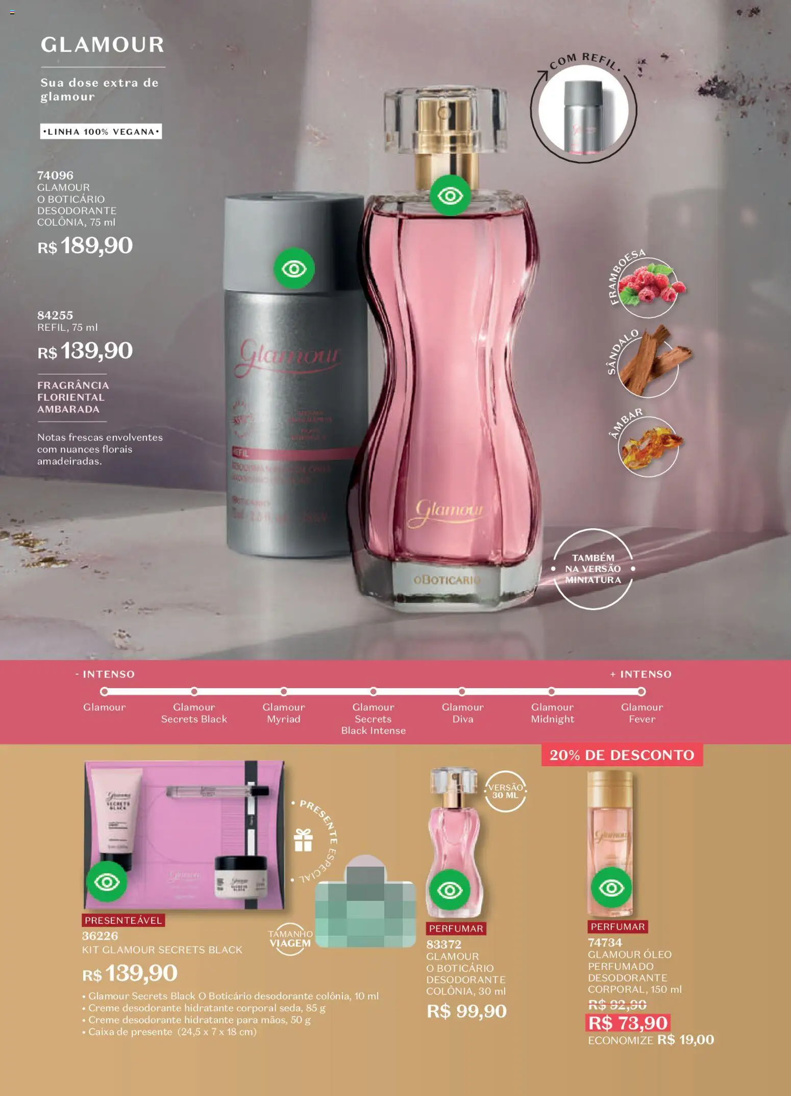 O Boticário Folheto - válido de 23.03.2026 | Página: 66 | Produtos: Fragrância, Hidratante corporal, Desodorante, Óleo