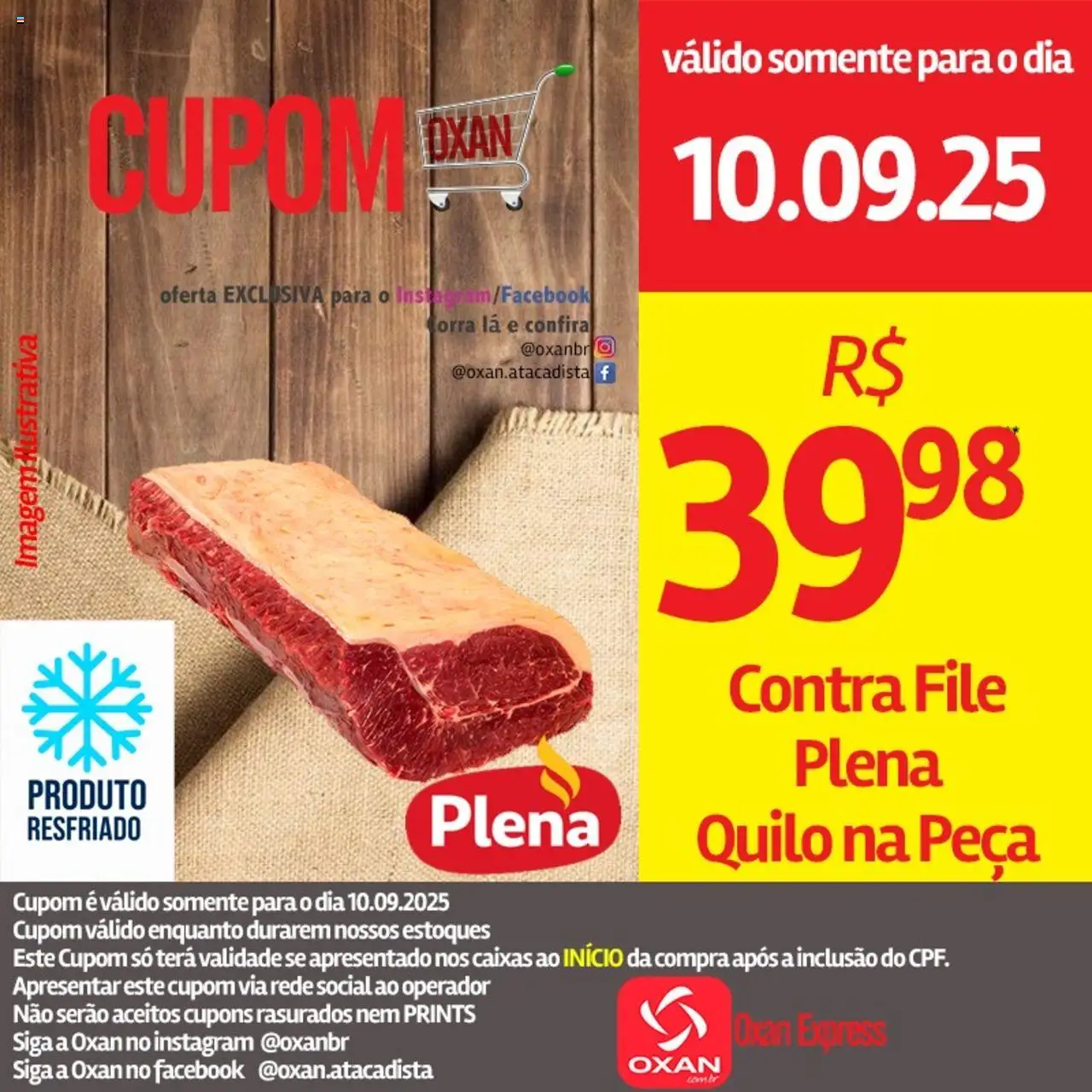 Oxan Atacadista Folheto - válido de 10.09.2025 | Página: 1 | Produtos: Contra filé