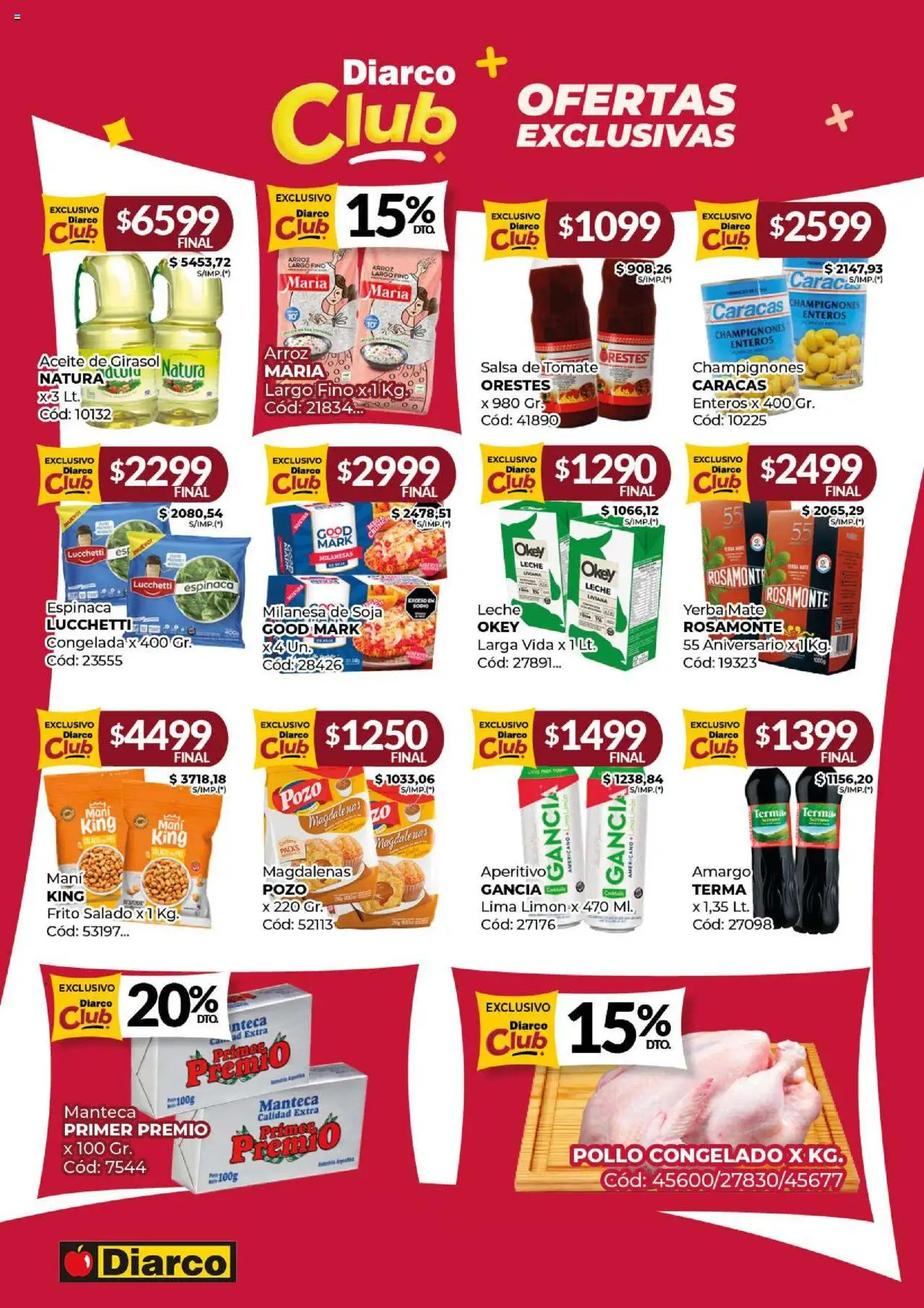Diarco ofertas │ válido desde el 09.06.2025 | Página: 7 | Productos: Mate, Lima, Leche, Espinaca