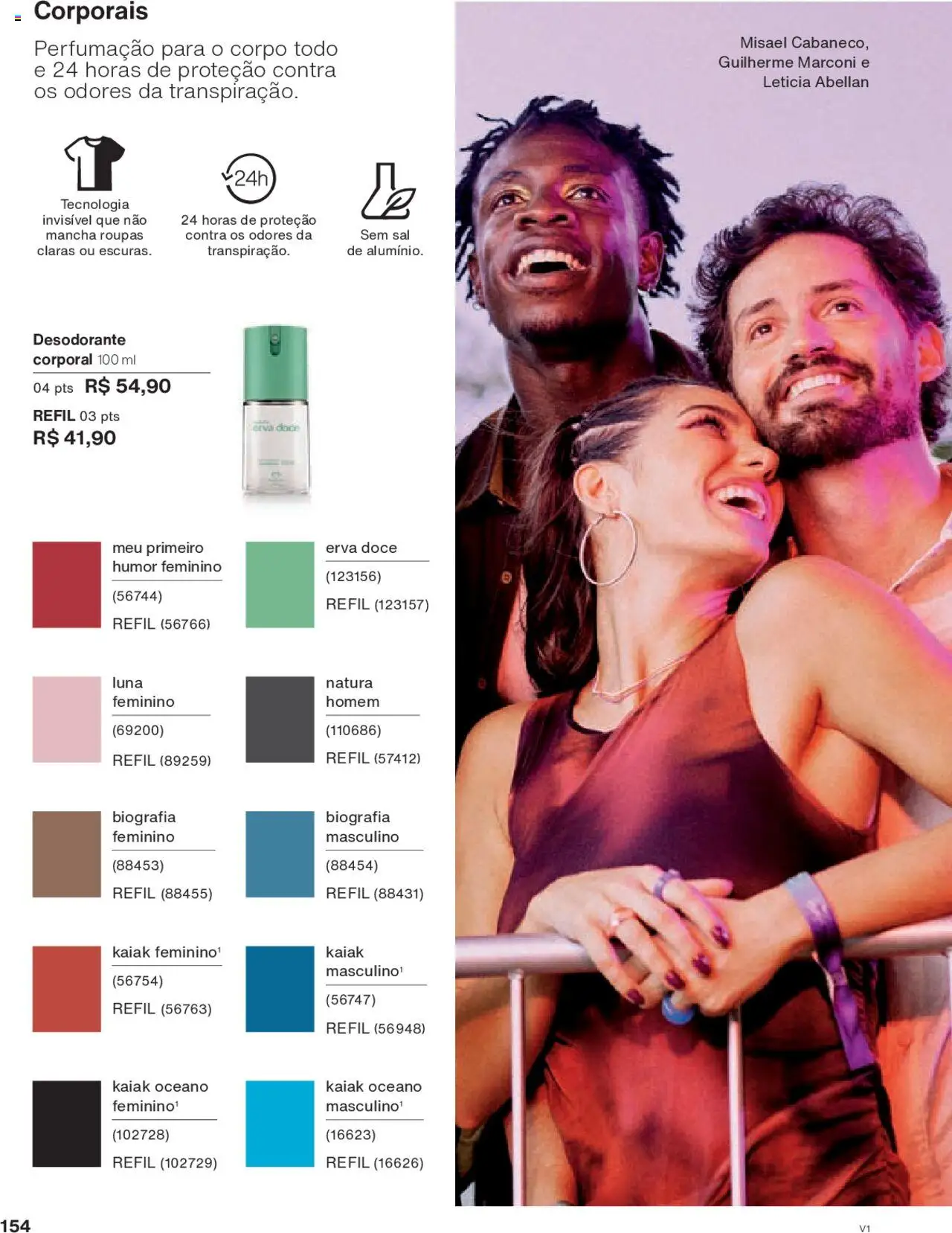 Natura Folheto - válido de 18.08.2025 | Página: 154 | Produtos: Desodorante, Roupas, Sal
