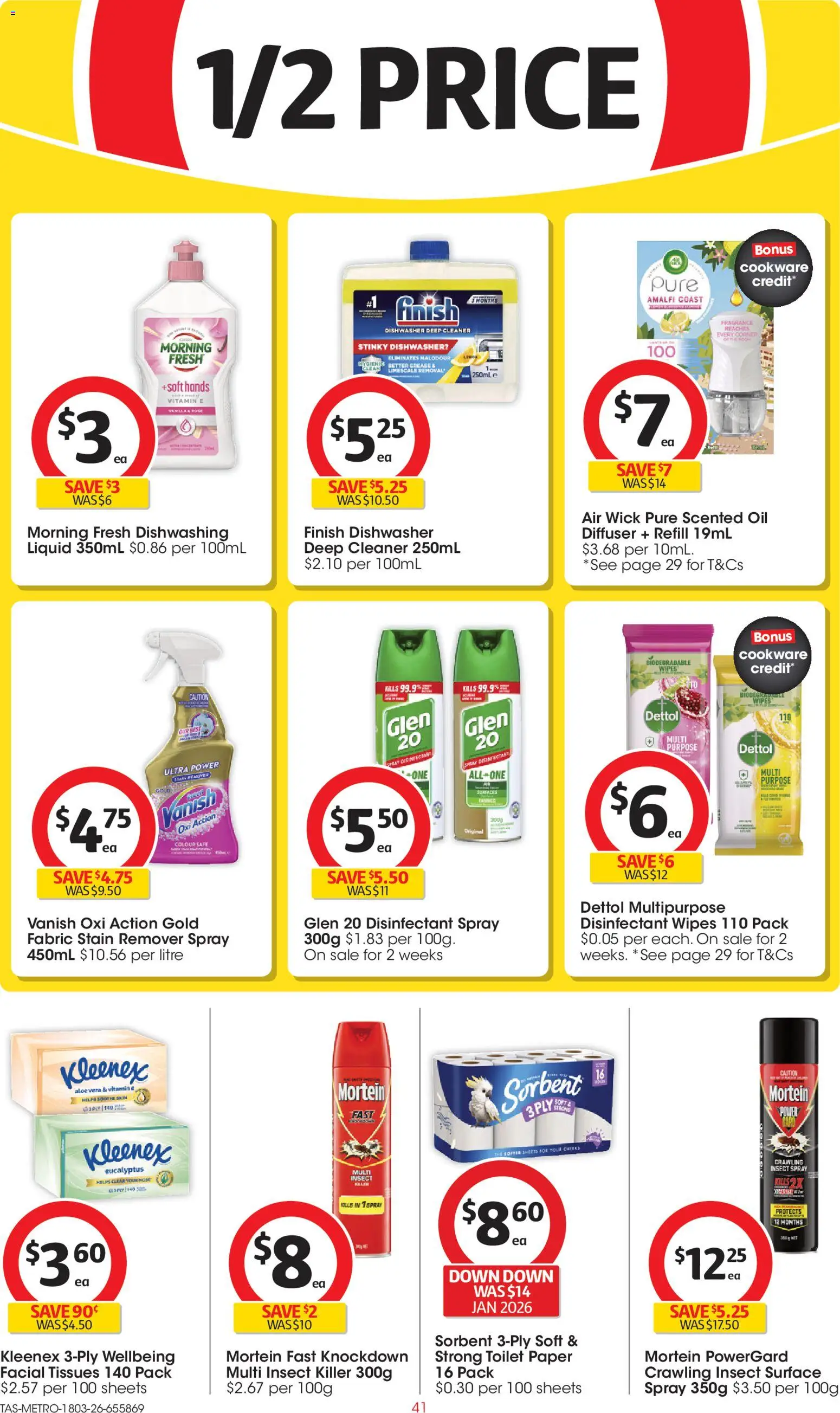 Coles catalogue - valid from 18.03.2026 | Page: 41 | Products: Multipurpose, Safe, Dishwasher, Tissues