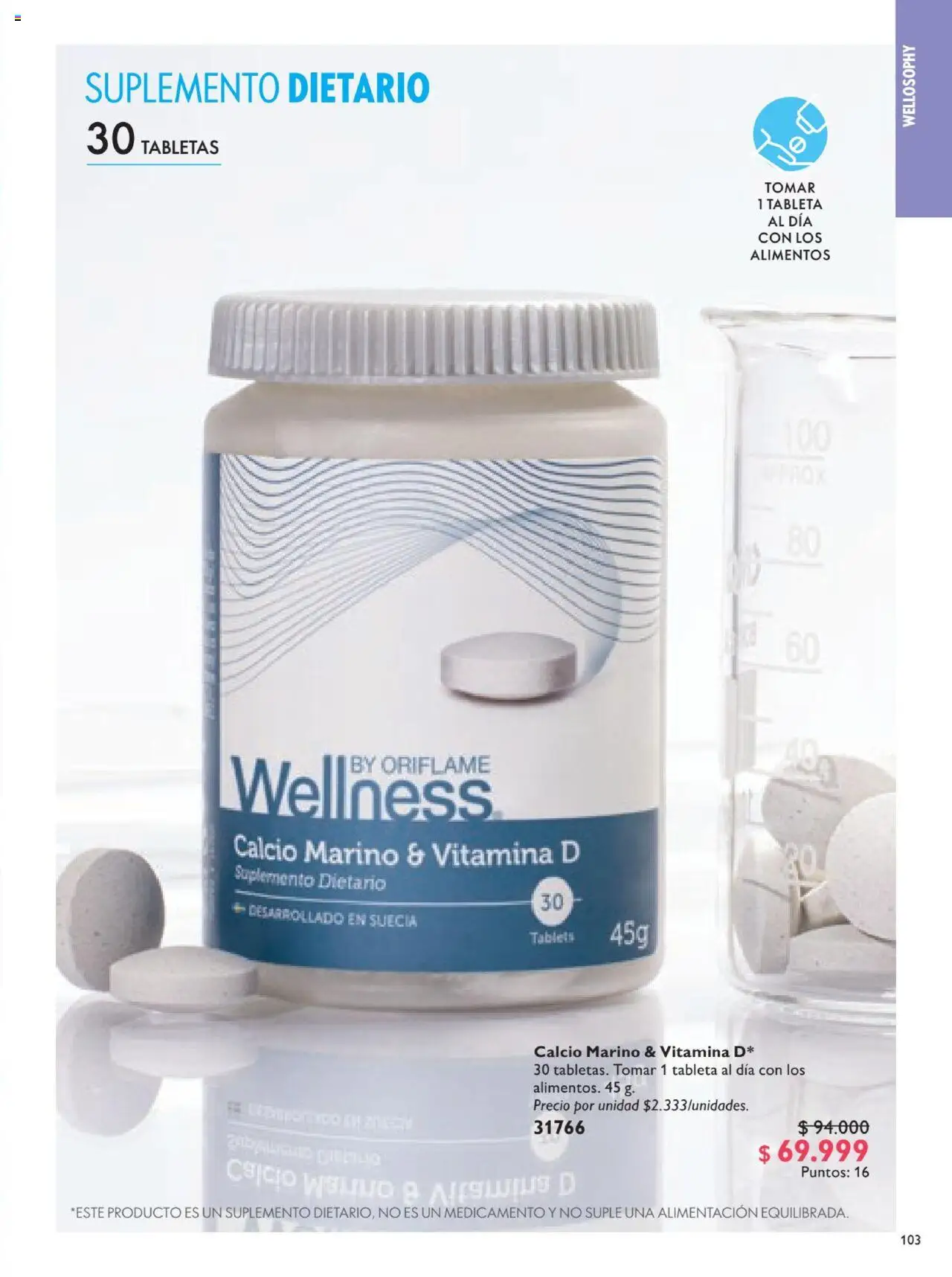 Oriflame revista - valida desde el 12.07.2025 | Página: 103 | Productos: Tableta, Suplemento dietario