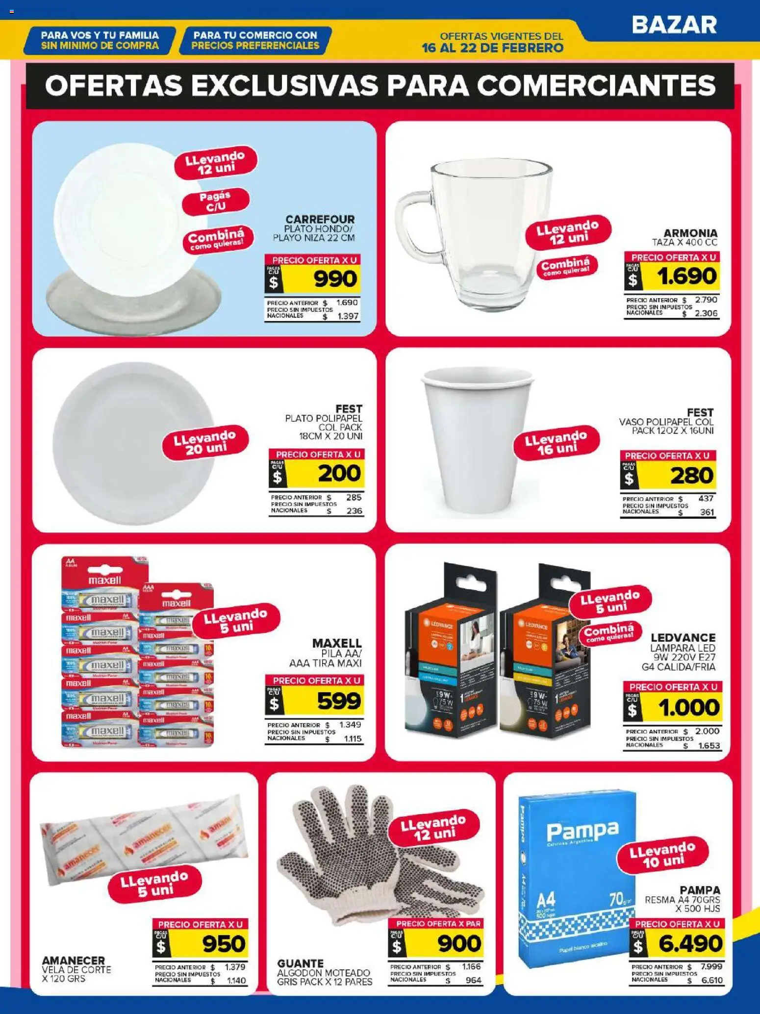 Carrefour Maxi catálogo │ válido desde el 16.02.2026 | Página: 28 | Productos: Algodón, Pila, Guante, Taza