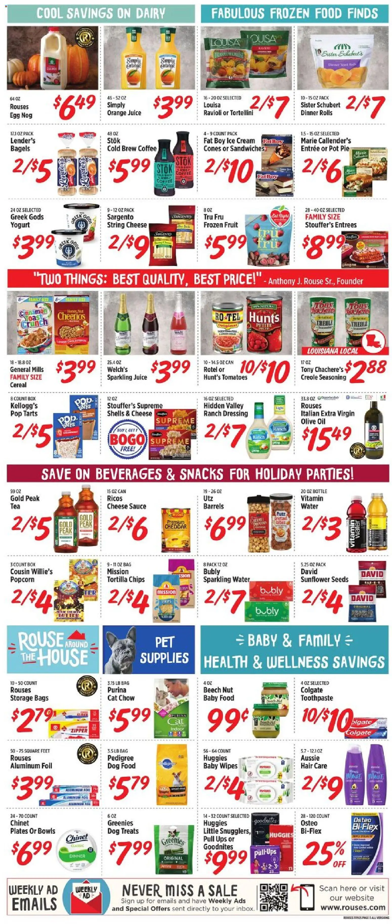 Rouses Weekly Ad - MS - valid from 19.11.2025 | Page: 7 | Products: Vitamin, Butter, Coffee, Bag