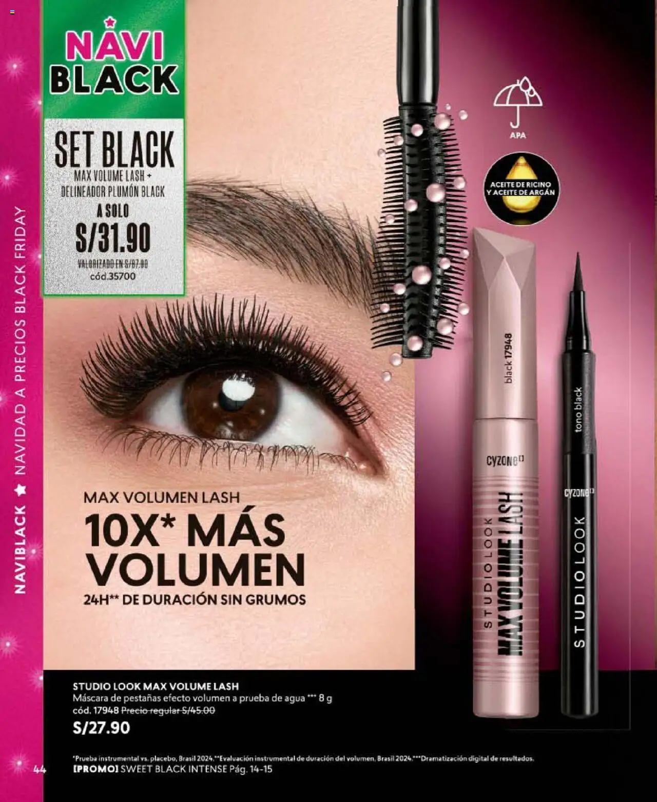Catálogo CyZone válido desde 24.10.2025 | Página: 44 | Productos: Máscara, Delineador, Aceite