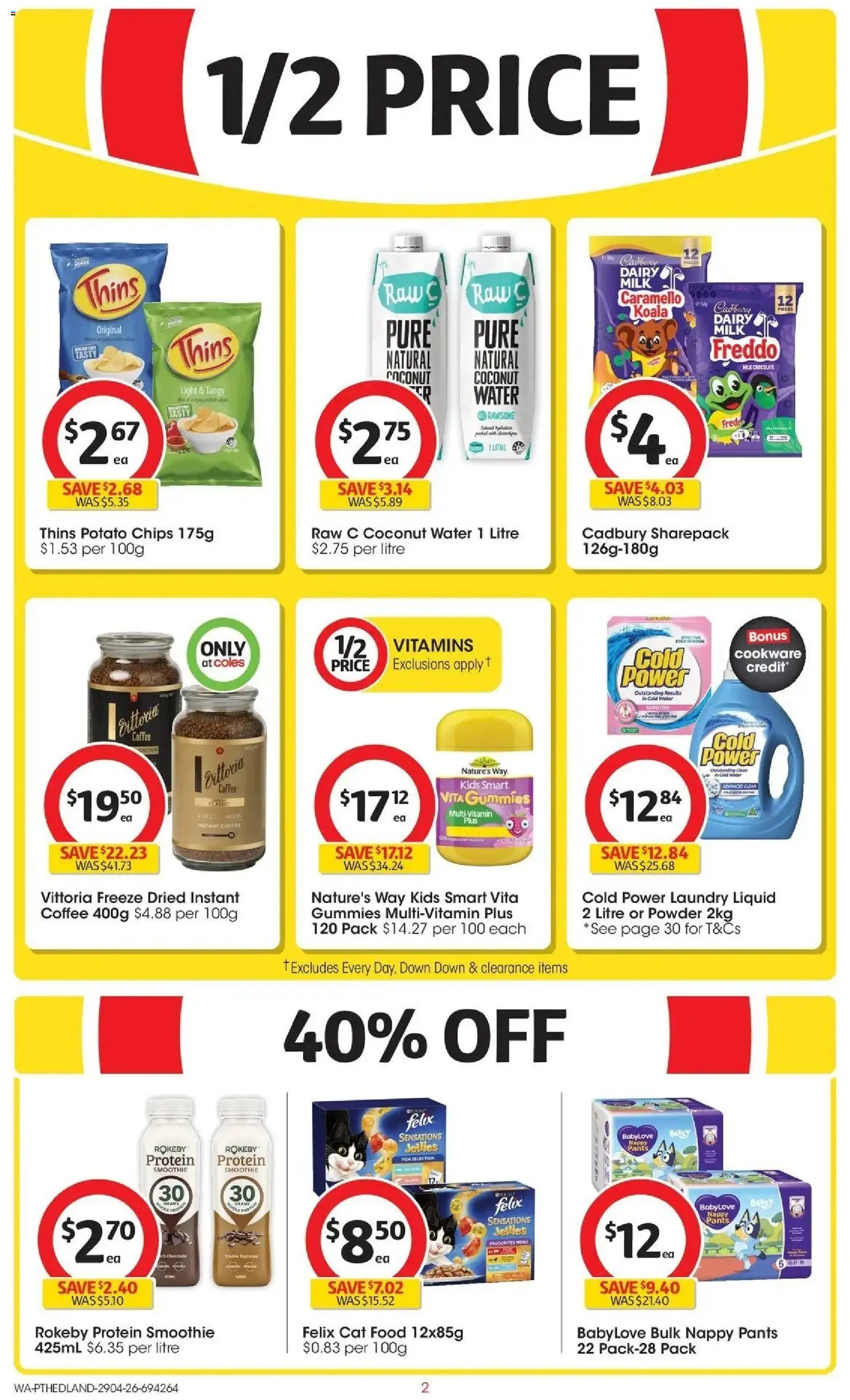 Coles catalogue - valid from 28.04.2026 | Page: 2 | Products: Cookware, Chips, Pants, Laundry