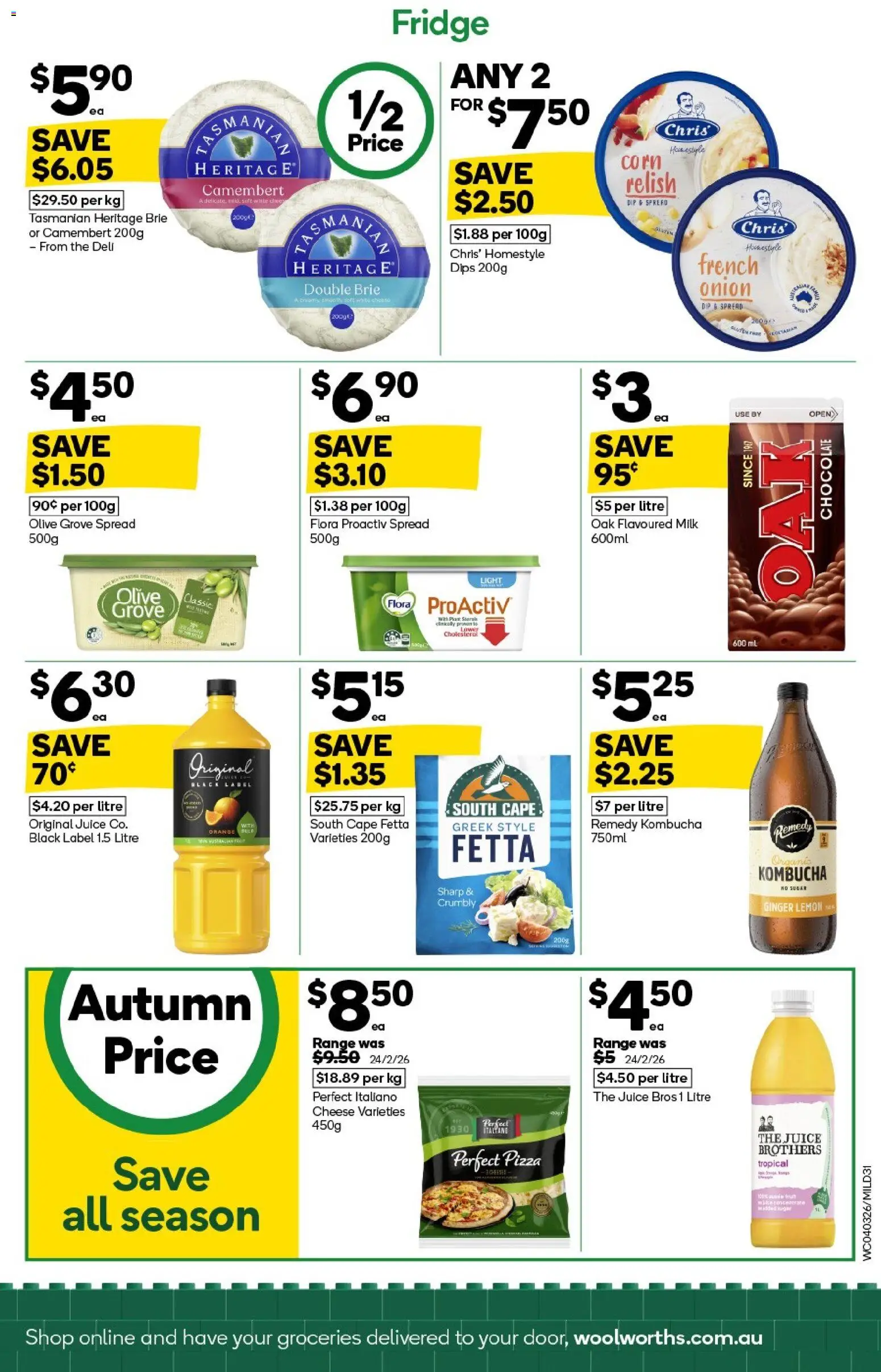 Woolworths catalogue - valid from 04.03.2026 | Page: 31 | Products: Chocolate, Pizza, Juice, Fridge