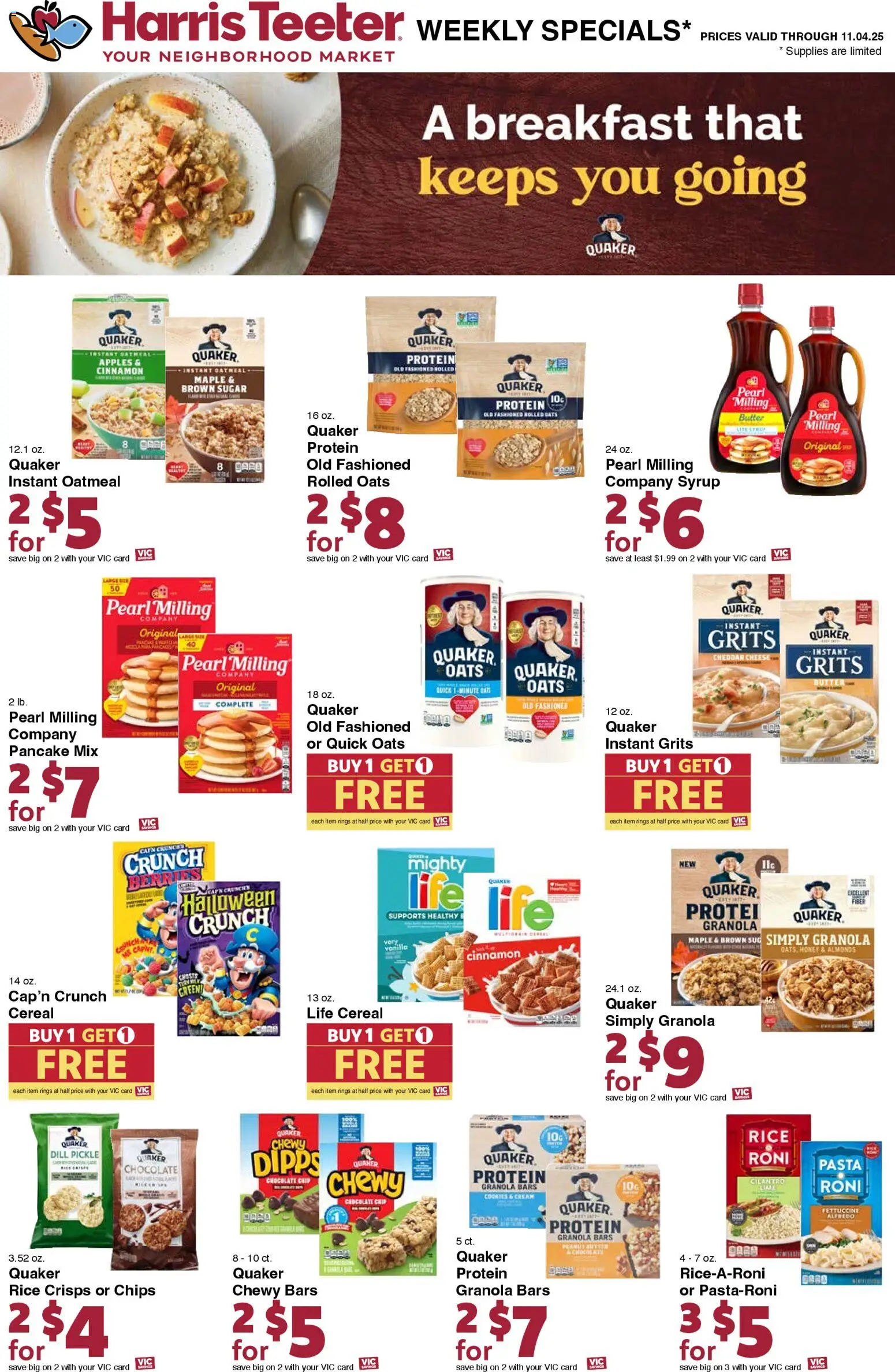 Harris Teeter Weekly Ad - valid from 29.10.2025 | Page: 16 | Products: Cheese, Rice, Sugar, Chocolate Chip