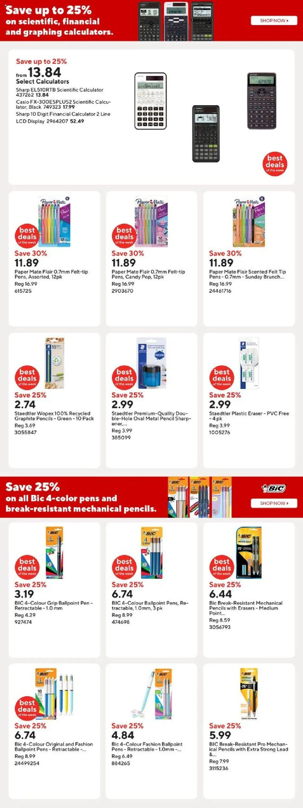 Staples flyer valid from 12.09.2025 | Page: 9 | Products: Calculator
