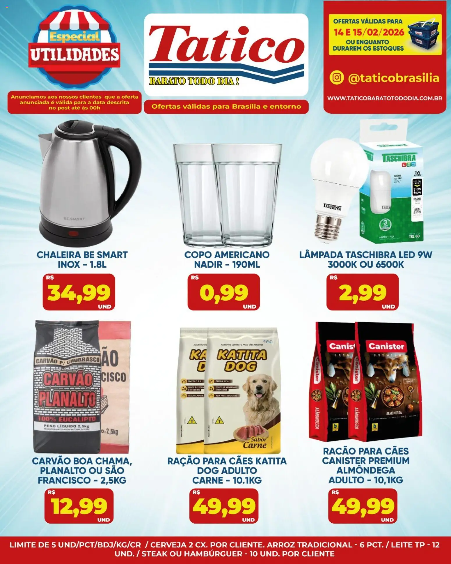 Tatico Folheto - válido de 14.02.2026 | Página: 16 | Produtos: Ômega 3, Leite, Arroz, Hambúrguer