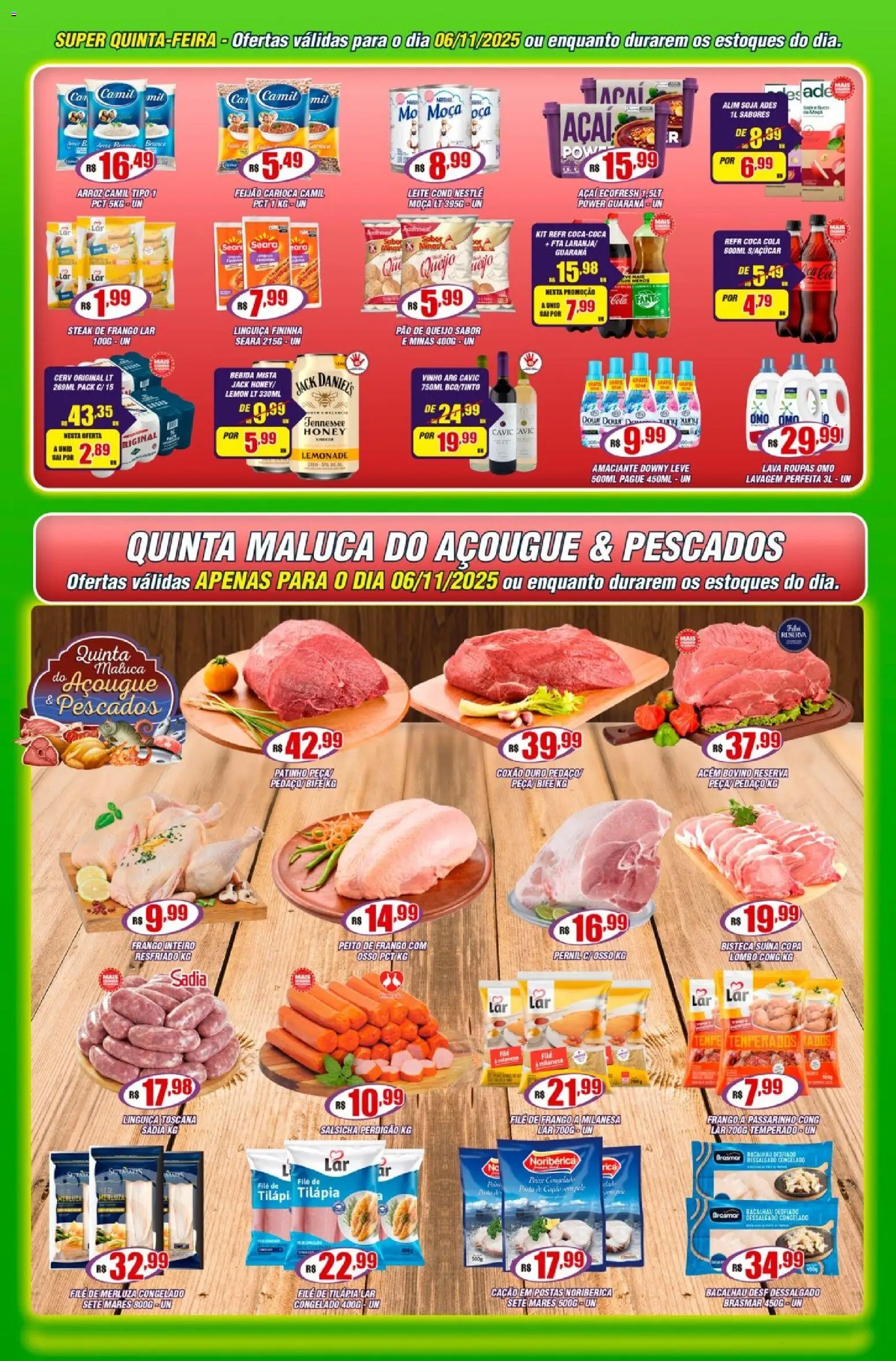 Violeta Supermercados Folheto - válido de 04.11.2025 | Página: 2 | Produtos: Bacalhau, Acém, Arroz, Peixe