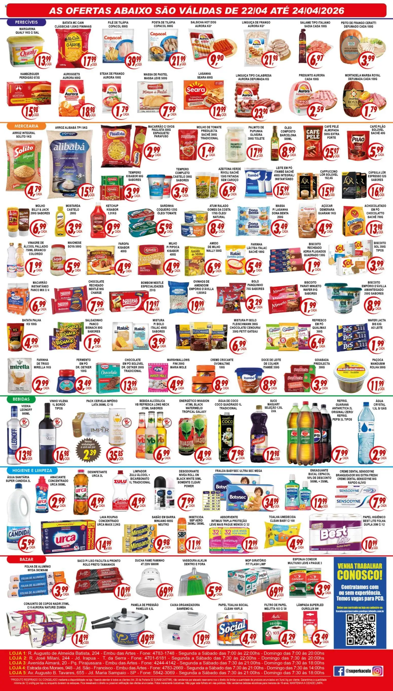 Kaçula Folheto - válido de 22.04.2026 | Página: 2 | Produtos: Biscoito parati, Esponja, Frango, Inseticida