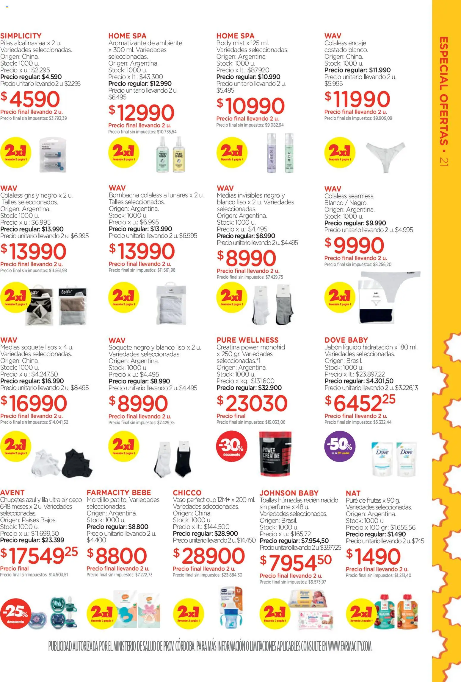 Farmacity catálogo │ válido desde el 03.03.2026 | Página: 21 | Productos: Invisibles, Bombacha, Jabón, Medias