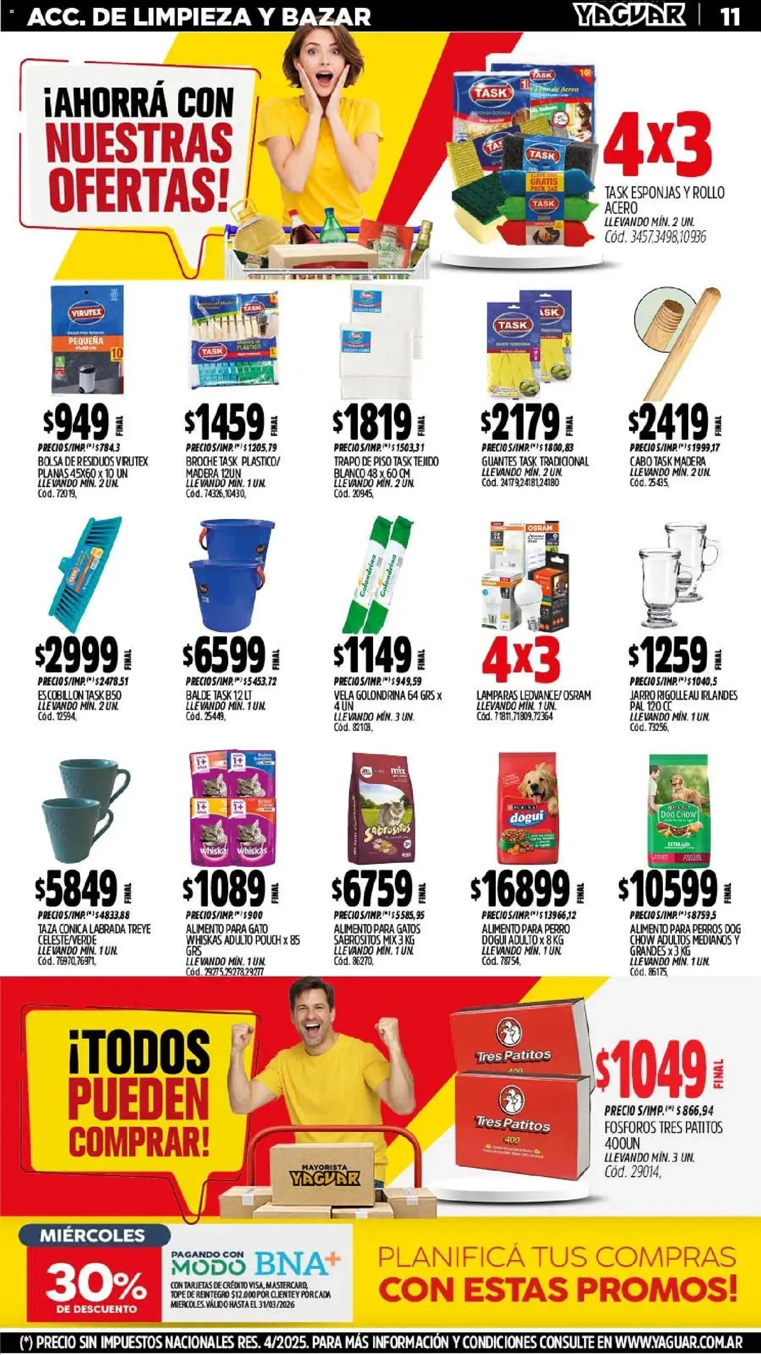 Yaguar - Oferta Semanal Salta │ válido desde el 02.03.2026 | Página: 11 | Productos: Fósforos, Vela, Bolsa, Guantes