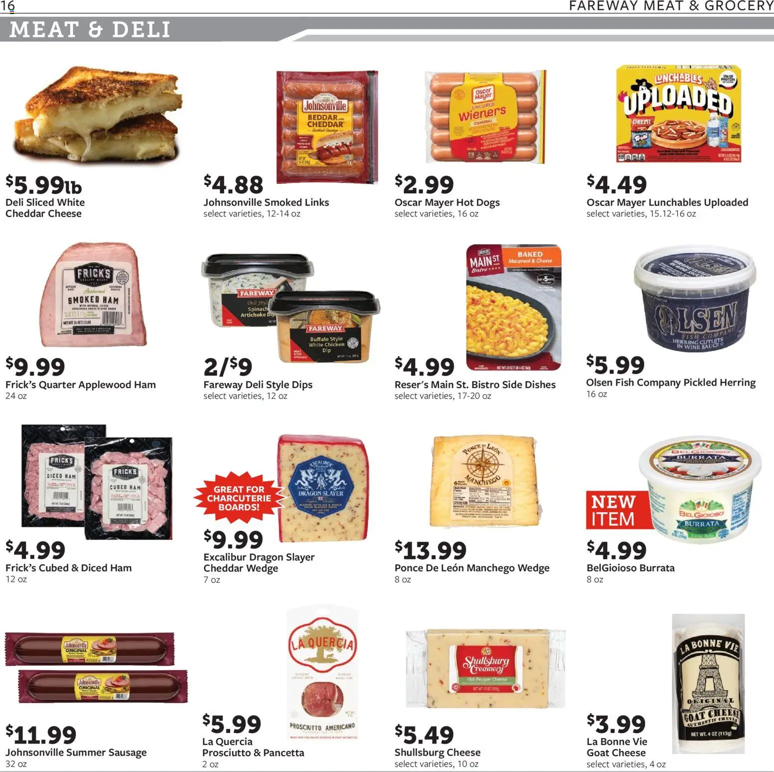 Fareway Weekly Ad - valid from 17.11.2025 | Page: 16 | Products: Spinach, Fish, Pepper, Hot Dogs