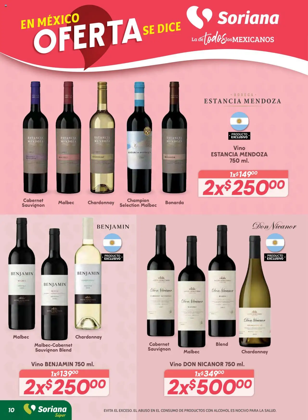 Nuevas ofertas de Soriana válidas en toda la República Mexicana desde el 16.10.2025. ¡Encuentra las mejores ofertas en Soriana - Preciazazaso Súper: Camp, Chia, Oax, Q. Roo, Tab, Yuc! | Página: 17 | Productos: Vino