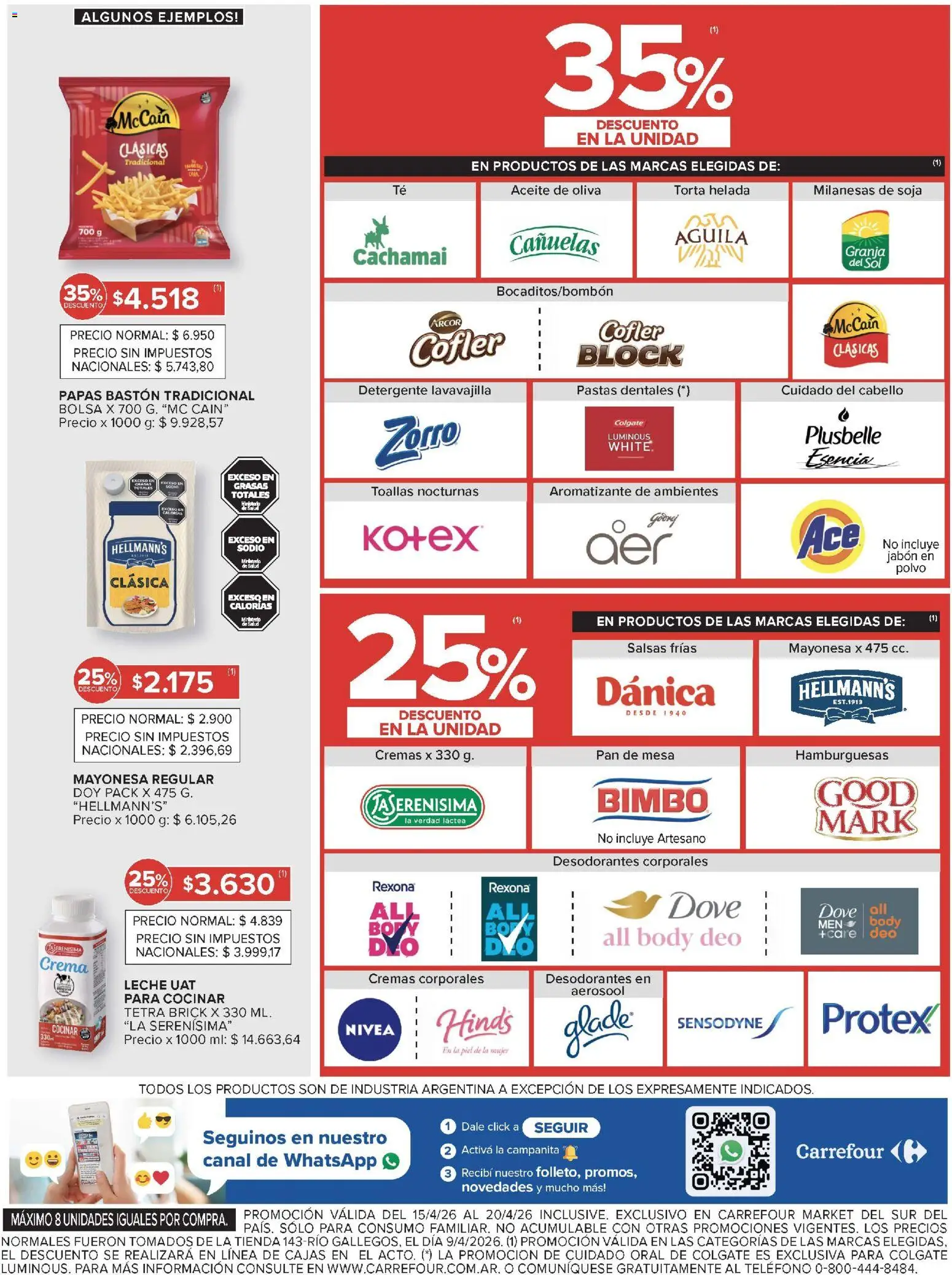 Carrefour Market catálogo │ válido desde el 15.04.2026 | Página: 7 | Productos: Aceite, Jabón, Detergente, Crema